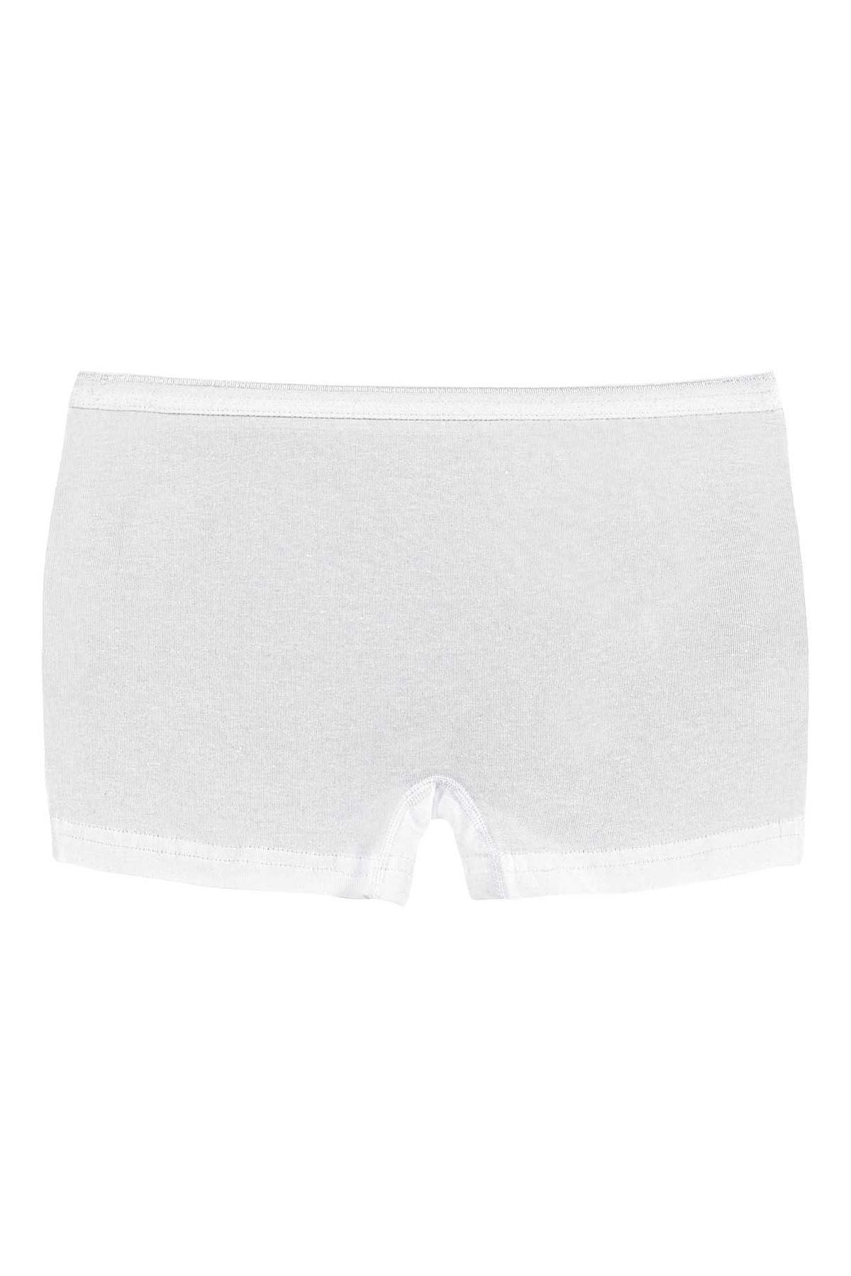 Likralı Kadın Boxer Beyaz 3lü Paket
