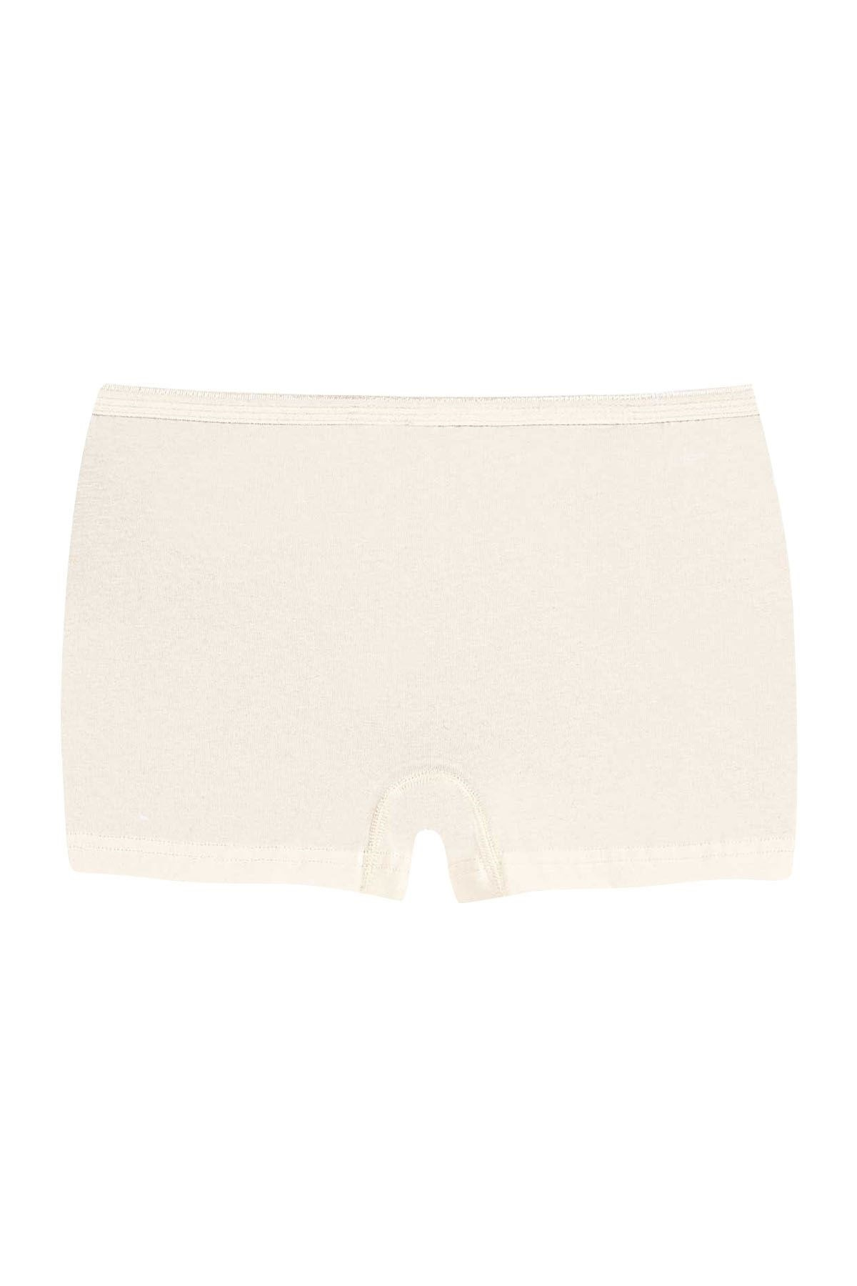 Likralı Kadın Boxer Ekru 3lü Paket