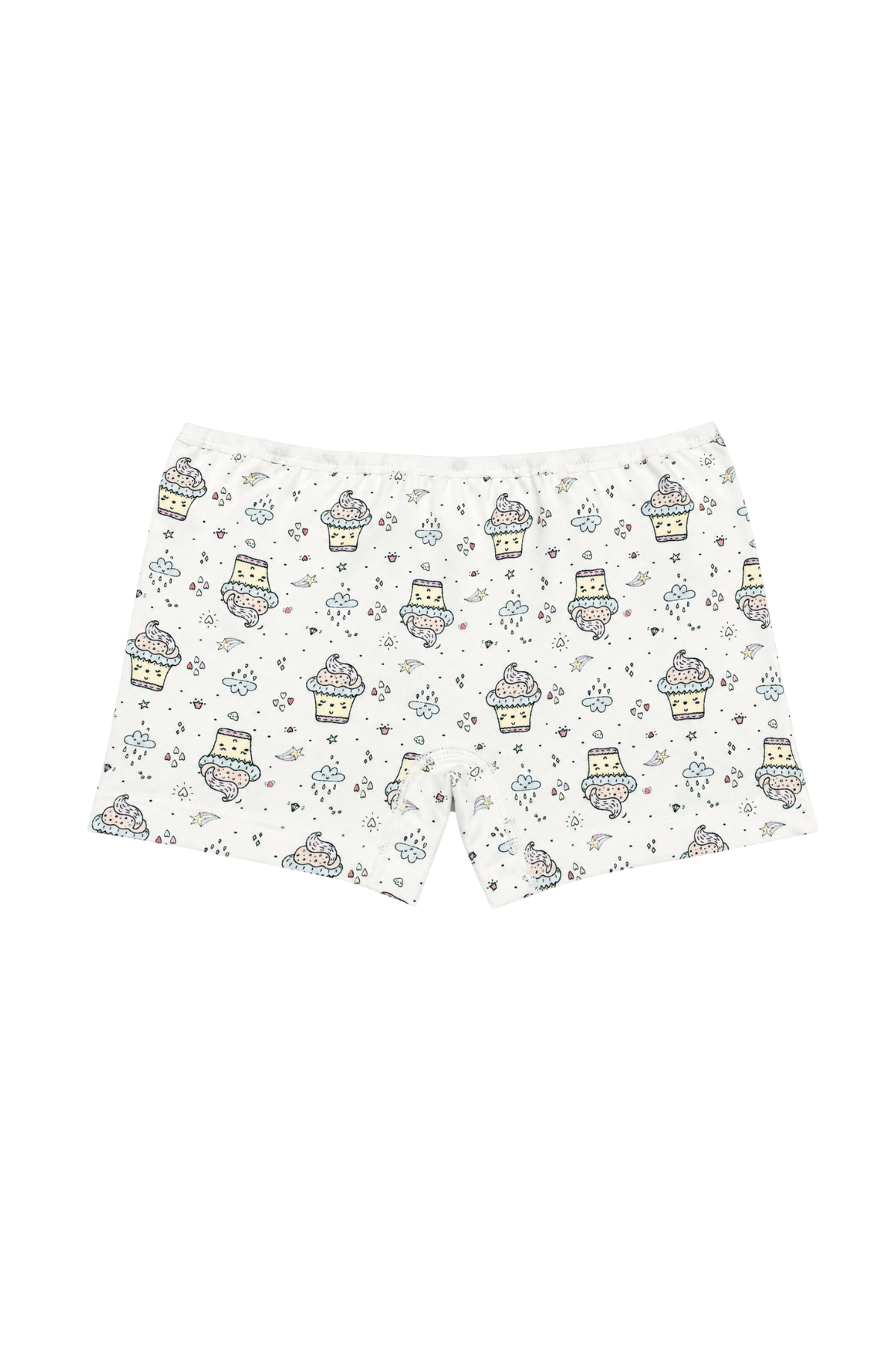 Likralı Kız Çocuk Boxer Karışık Desenli 3lü Paket