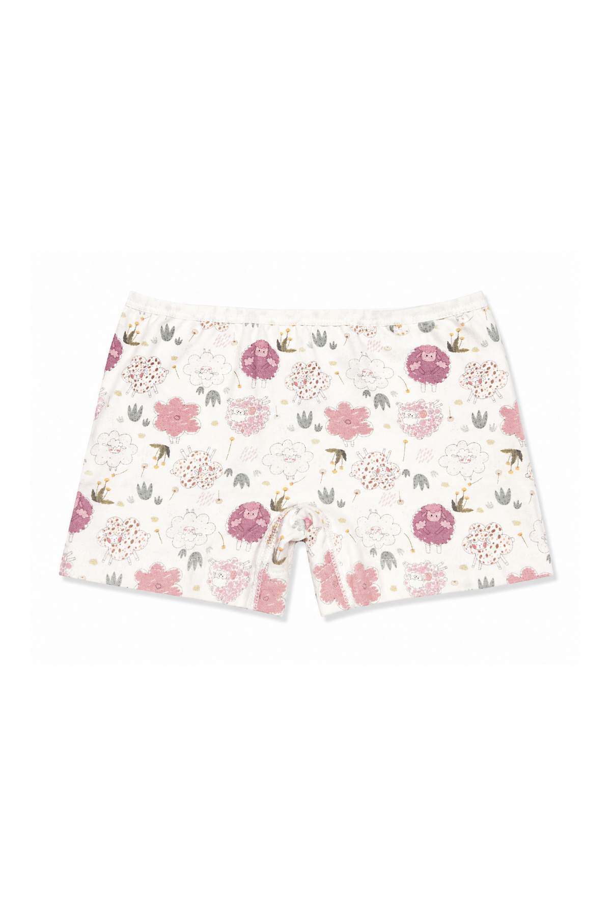 Likralı Kız Çocuk Boxer Karışık Desenli 3lü Paket