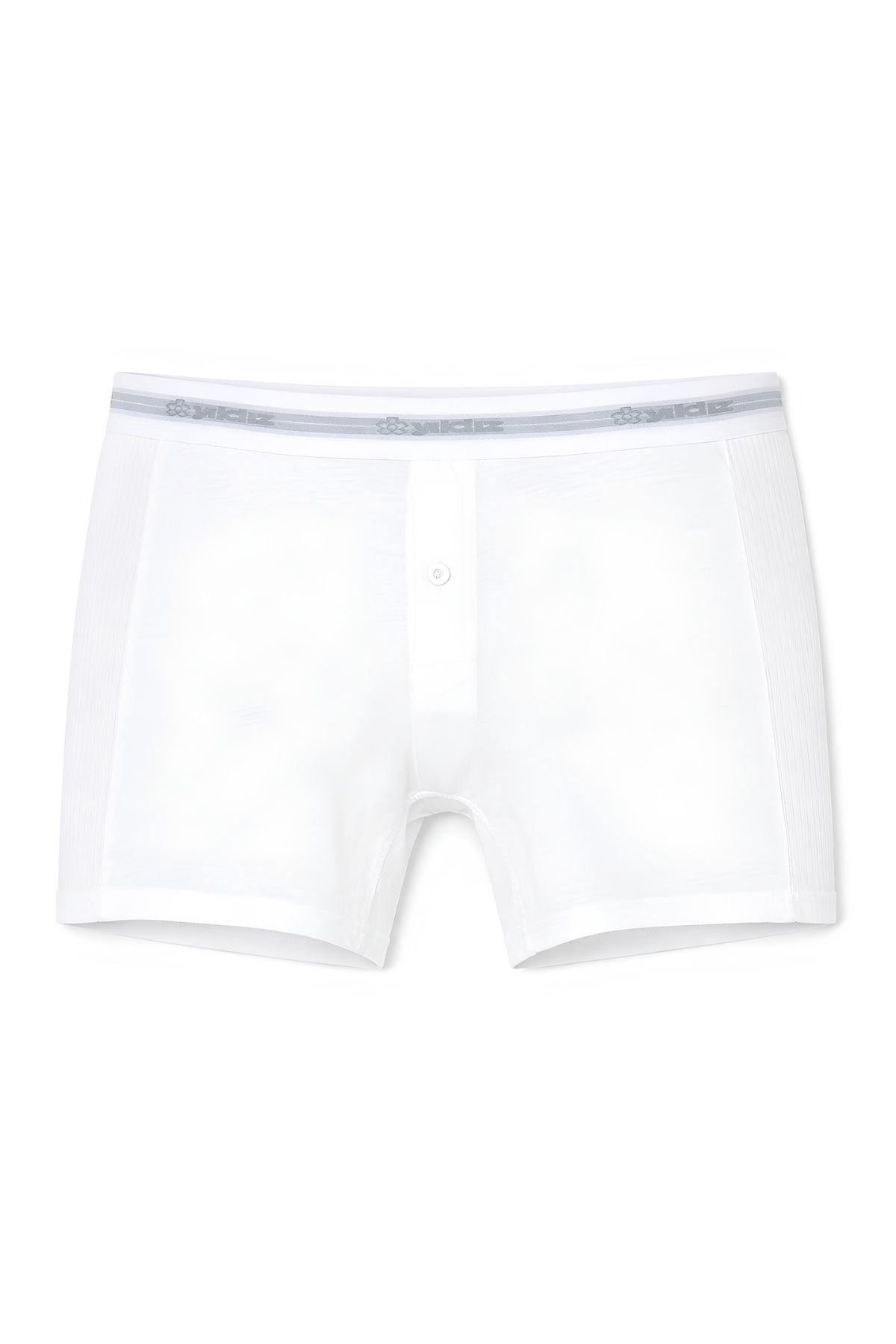 Likralı Uzun Erkek Boxer Beyaz 3lü Paket