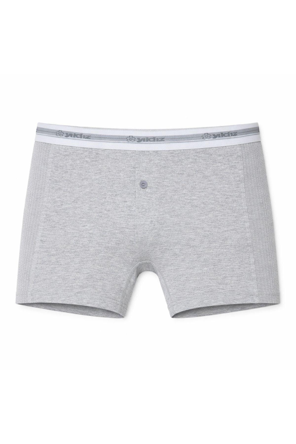 Likralı Uzun Erkek Boxer Gri 3lü Paket