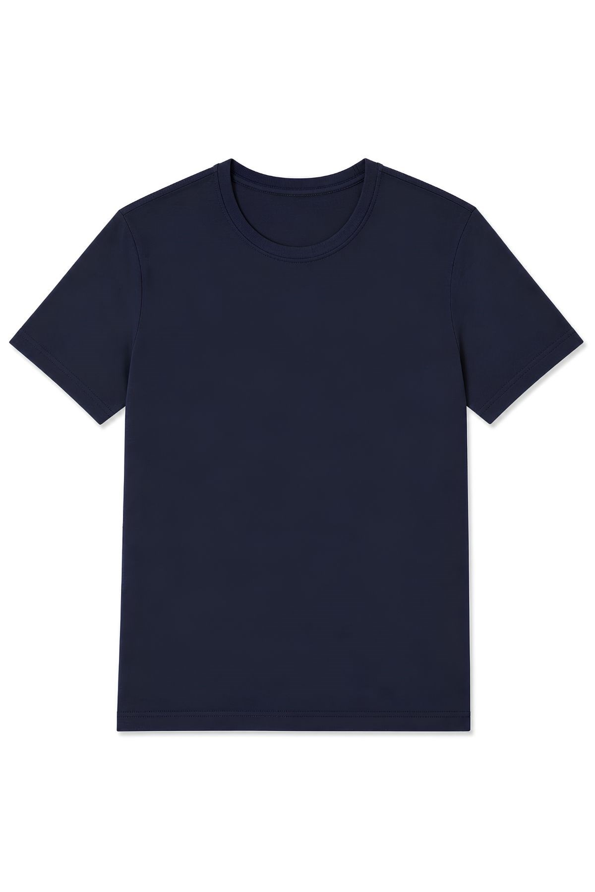 Modal Bisiklet Yaka Erkek T-Shirt Lacivert