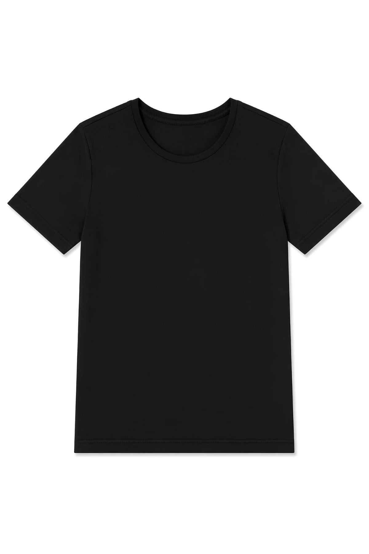 Modal Bisiklet Yaka Erkek T-Shirt Siyah