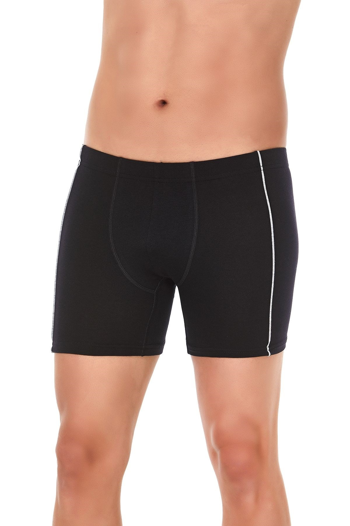 Modal Biyeli Erkek Boxer Siyah 3lü Paket