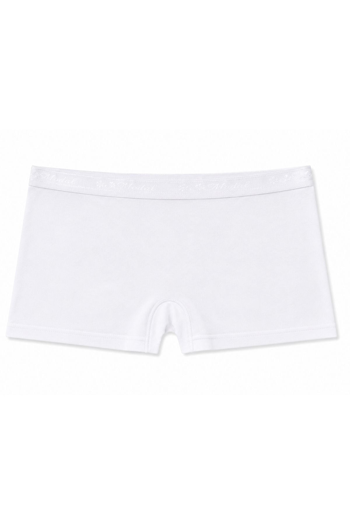 Modal Kadın Boxer Beyaz 3lü Paket