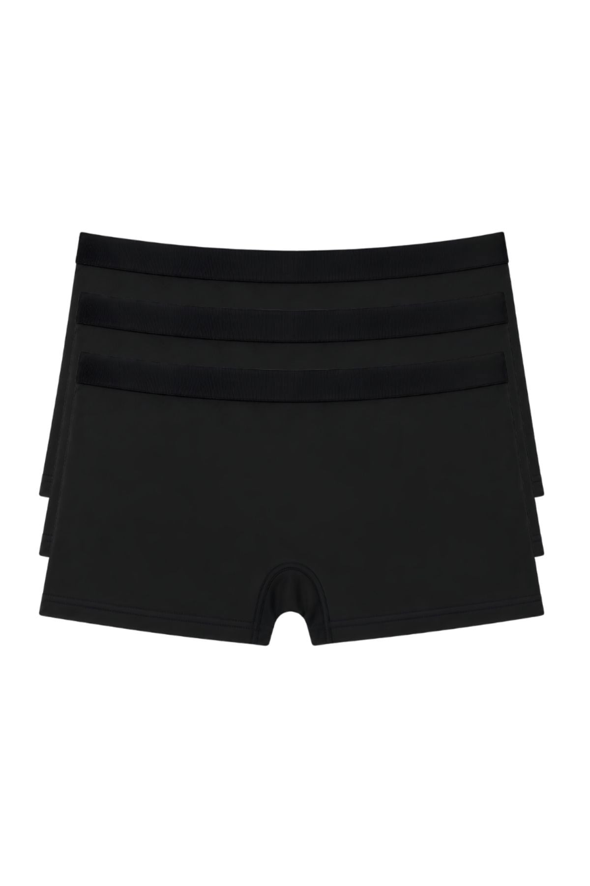 Modal Kadın Boxer Siyah 3lü Paket