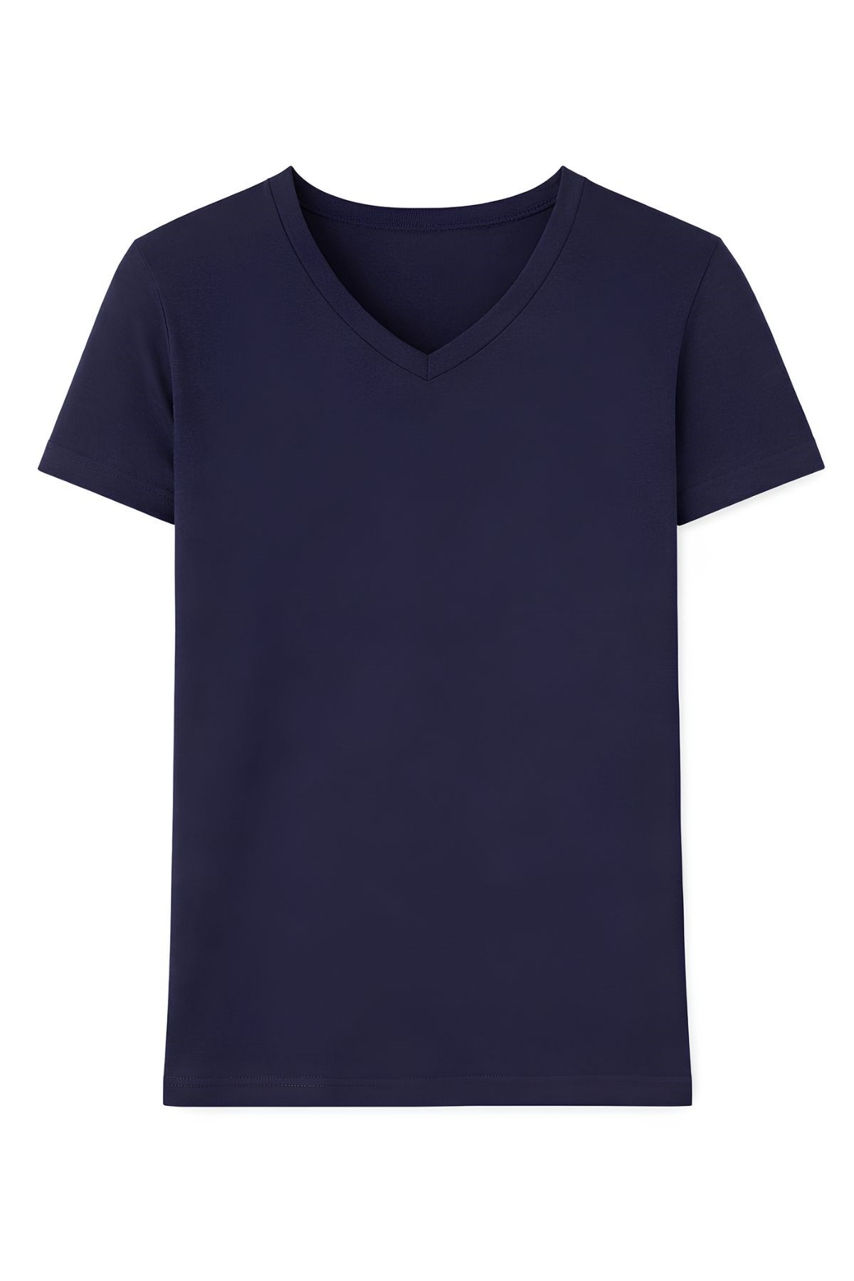 Modal V Yaka Erkek T-Shirt Lacivert