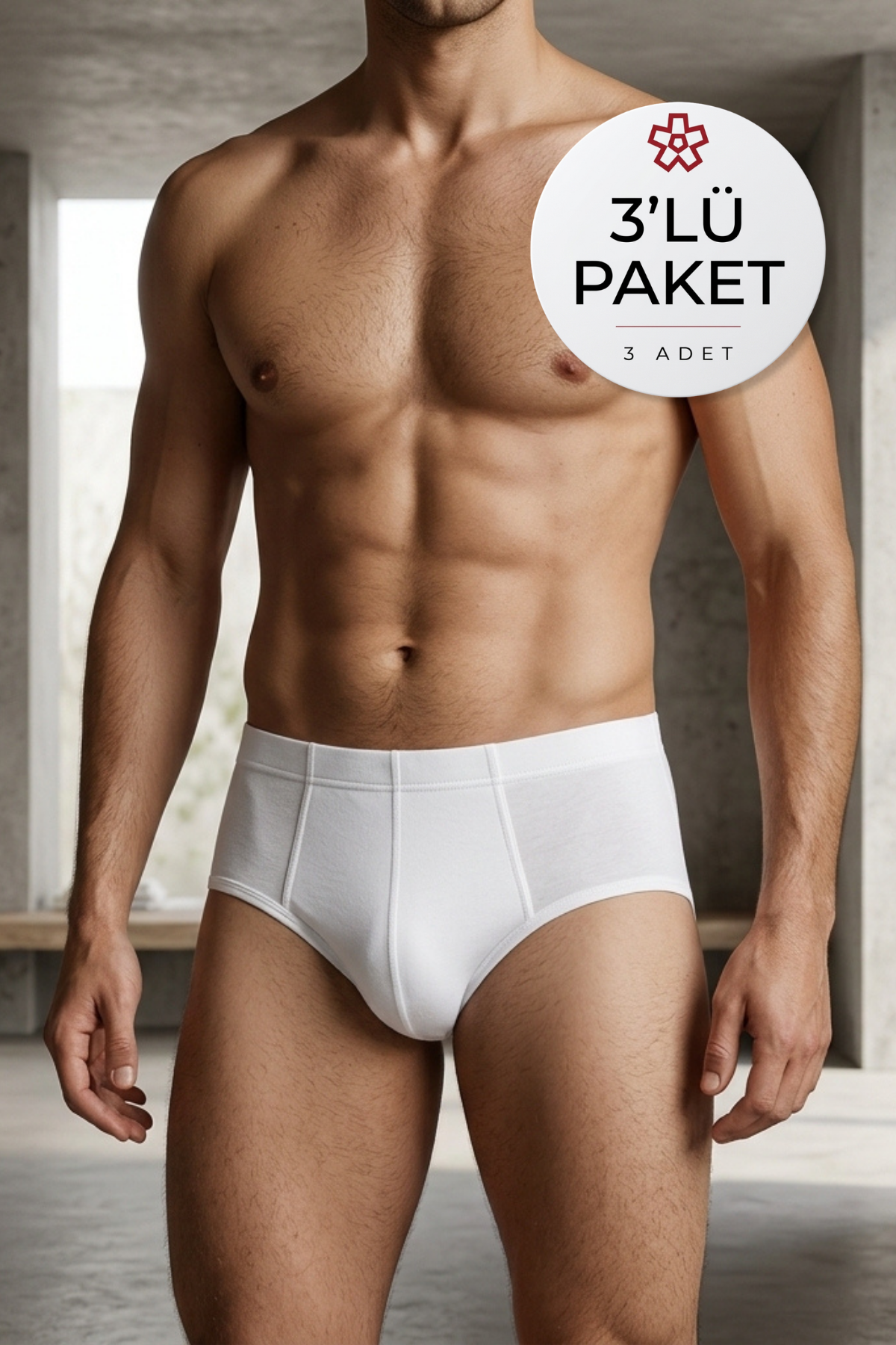 Süper İnce Erkek Slip Beyaz 3lü Paket