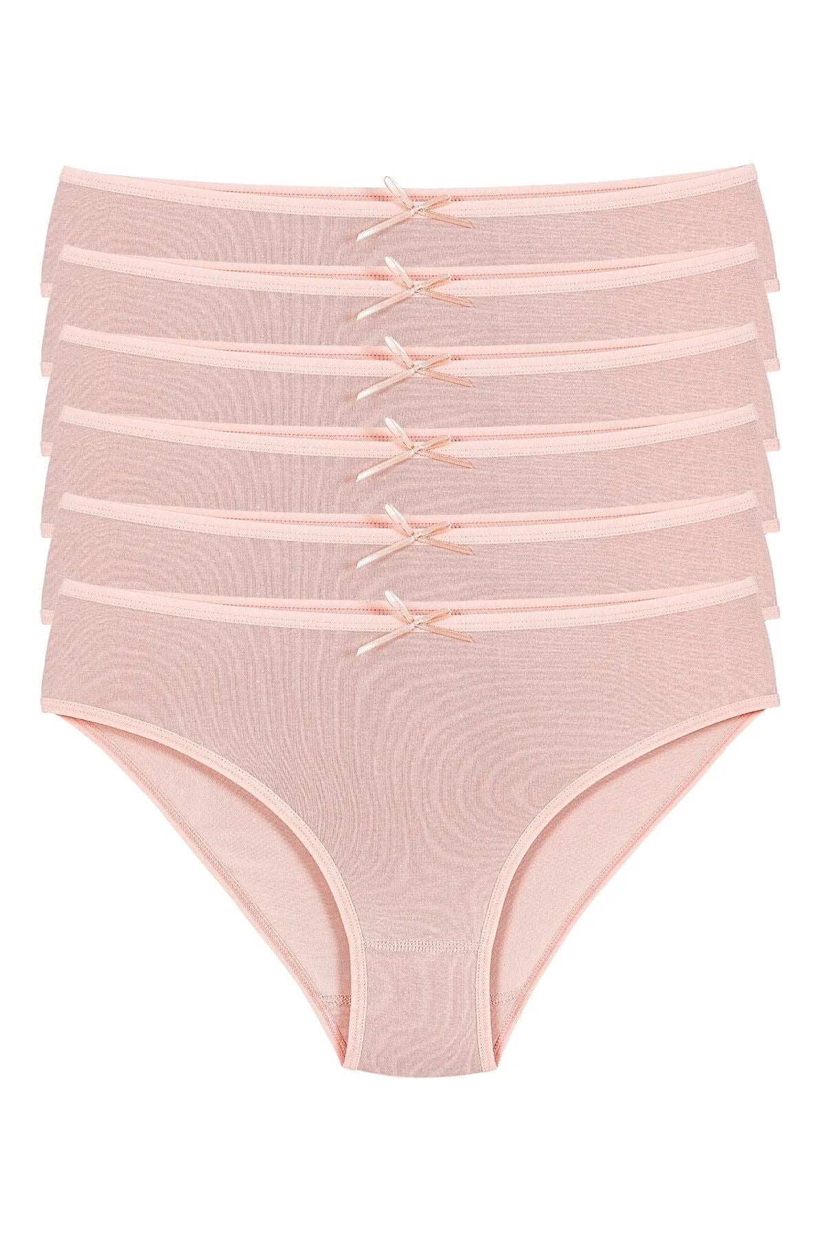 Bambu Bikini Kadın Külot Pudra 6'lı Paket