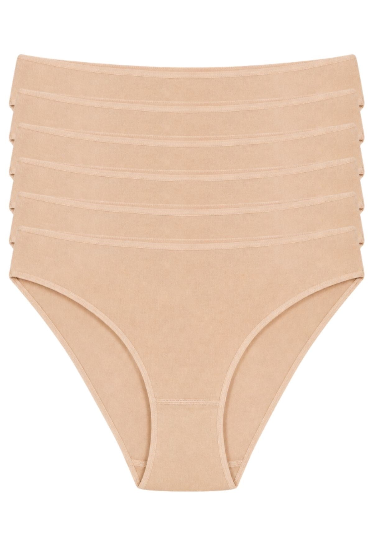 Bambu Süper İz Yapmaz Bikini Kadın Külot Ten 6'lı Paket