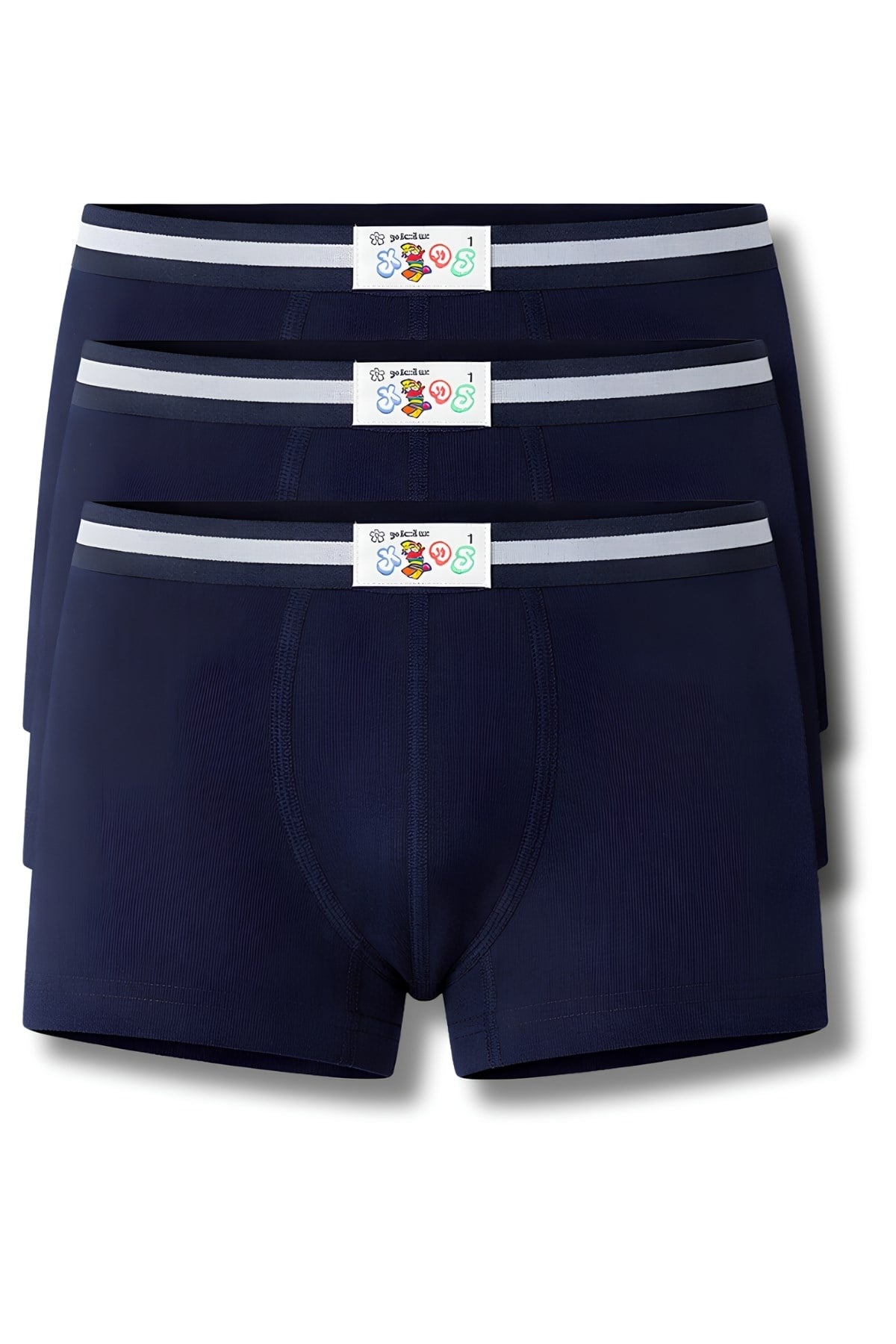 Erkek Çocuk Likralı Boxer Lacivert 3'lü Paket