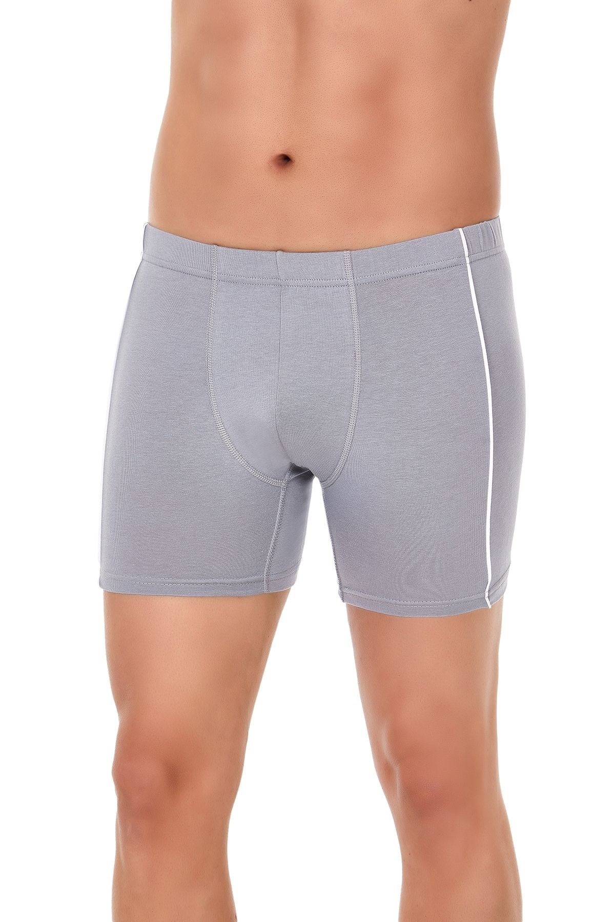 Modal Biyeli Erkek Boxer Gri 3'lü Paket