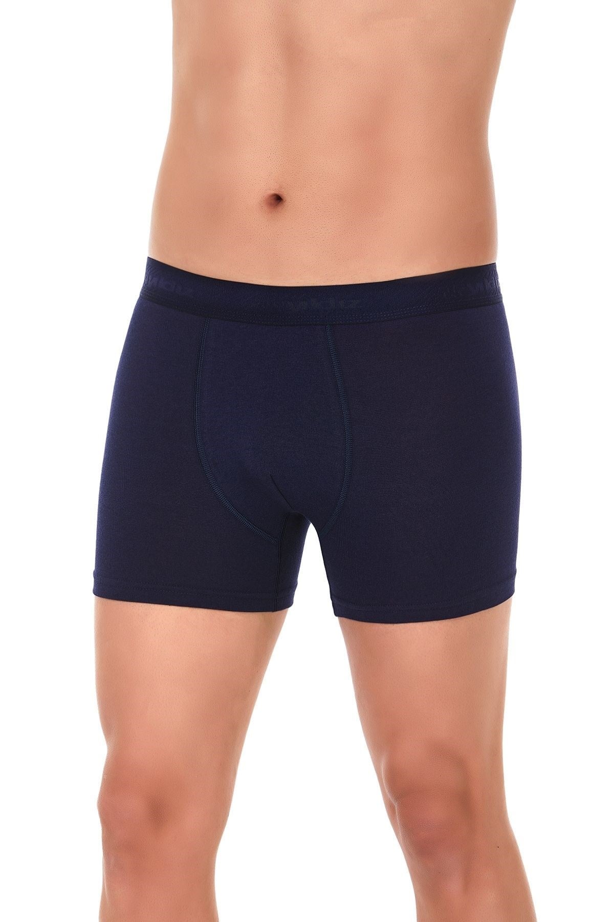 Modal Likralı Erkek Boxer Lacivert 3'lü Paket