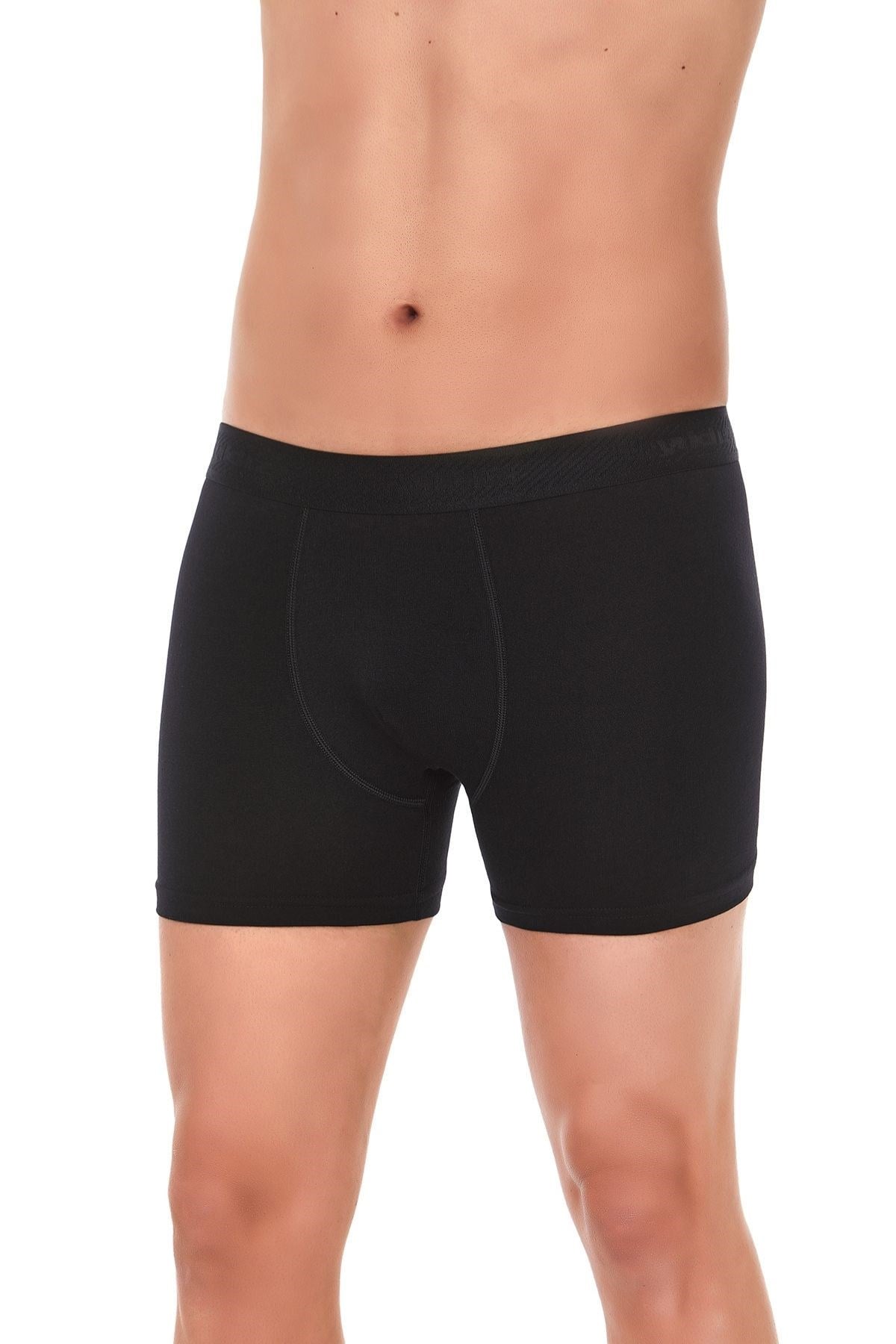 Modal Likralı Erkek Boxer Siyah 3'lü Paket