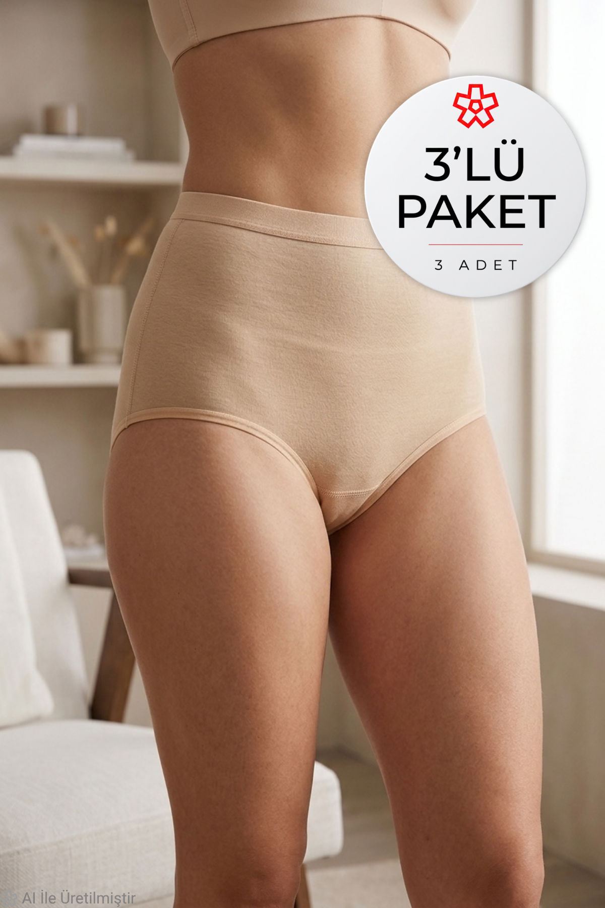 Modal Toparlayıcı Kadın Külot Ten 3'lü Paket