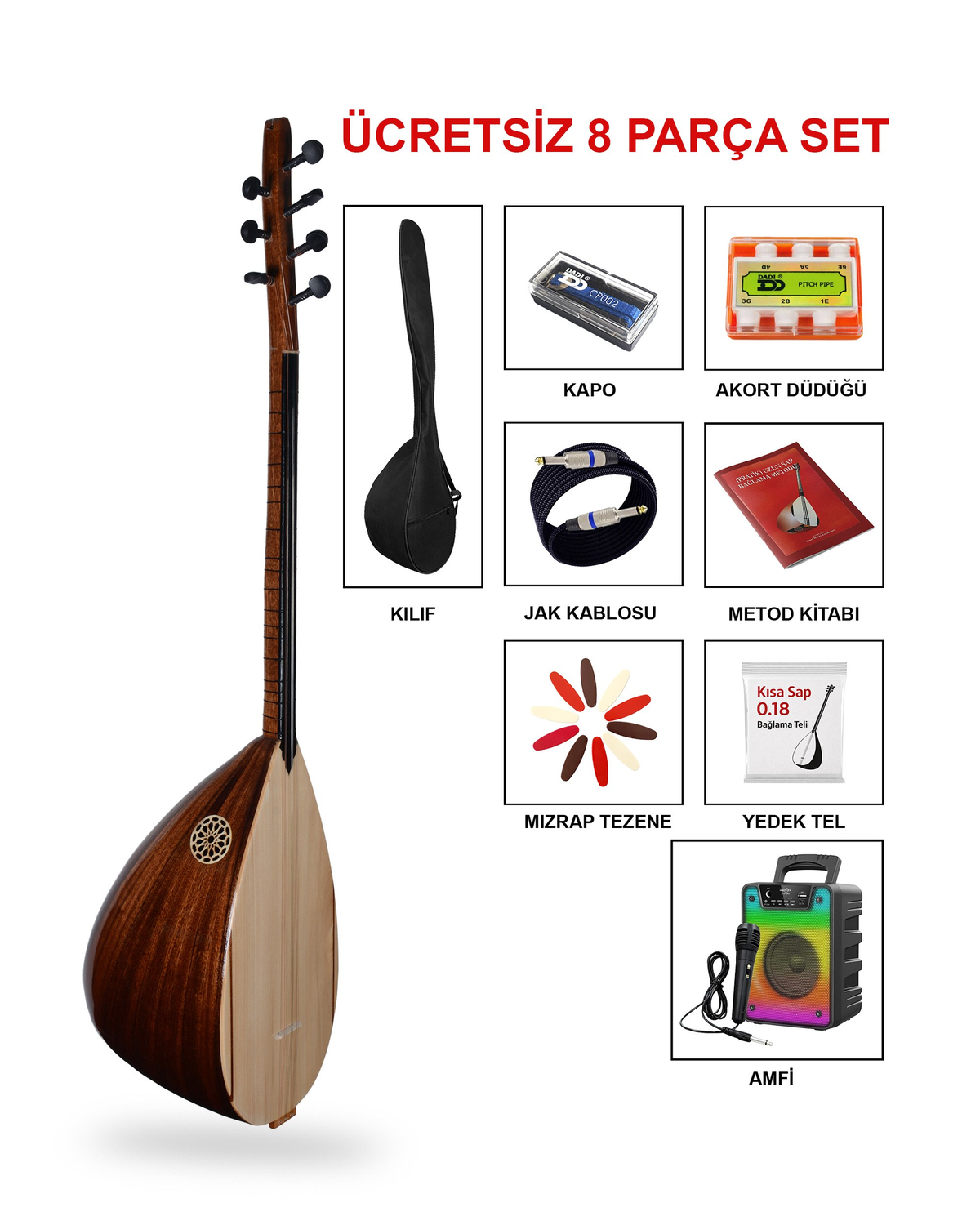 Maun Tekne Sap Ladin Kapak Full Set Bağlama
