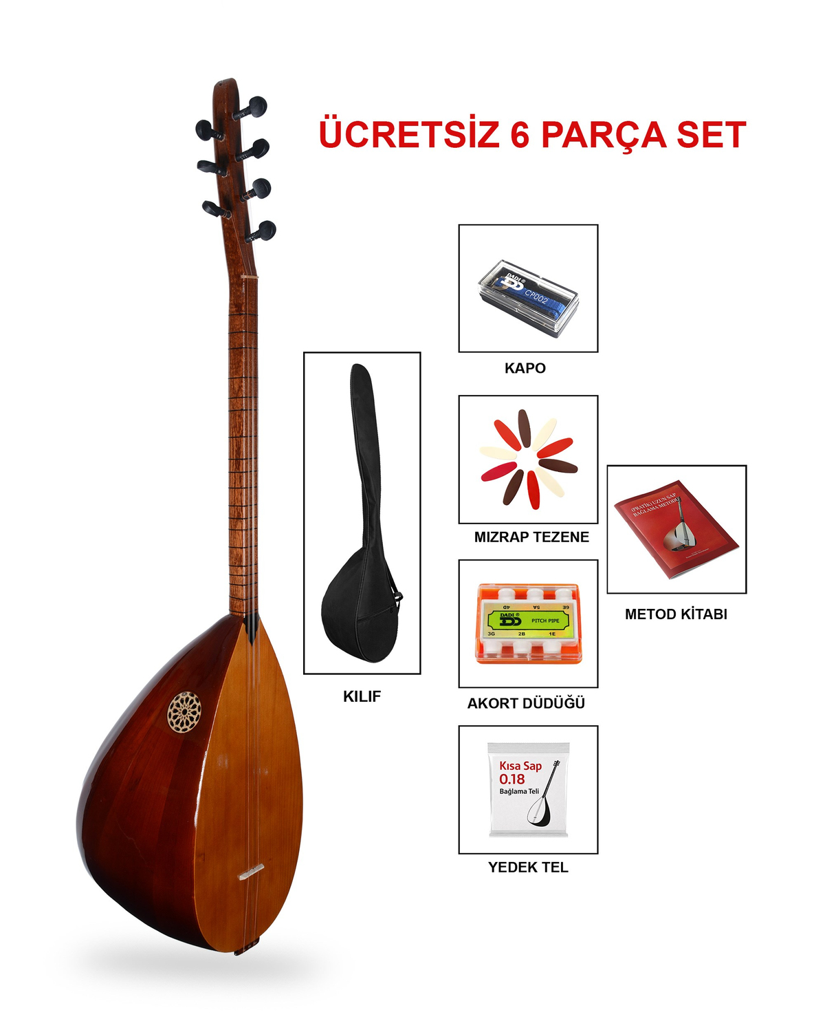 Maun Tekne Sap Ladin Kapak Set Bağlama