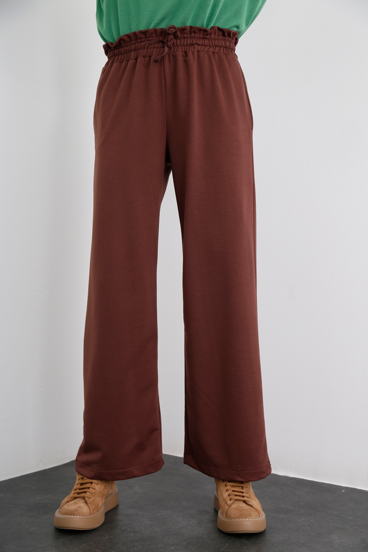 Acı Kahve Beli Lastikli Eşofman Pantolon 40050
