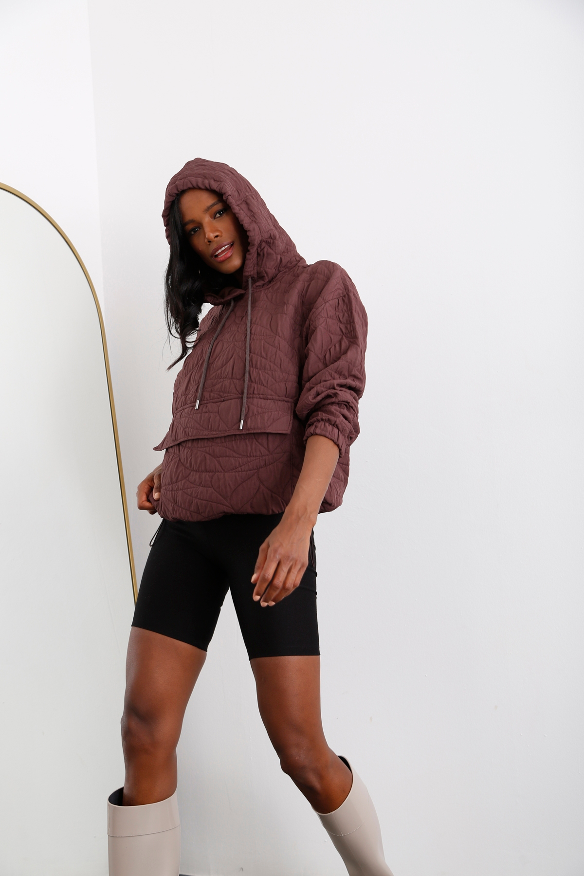 Acı Kahve Kapitoneli Sweatshirt 0157