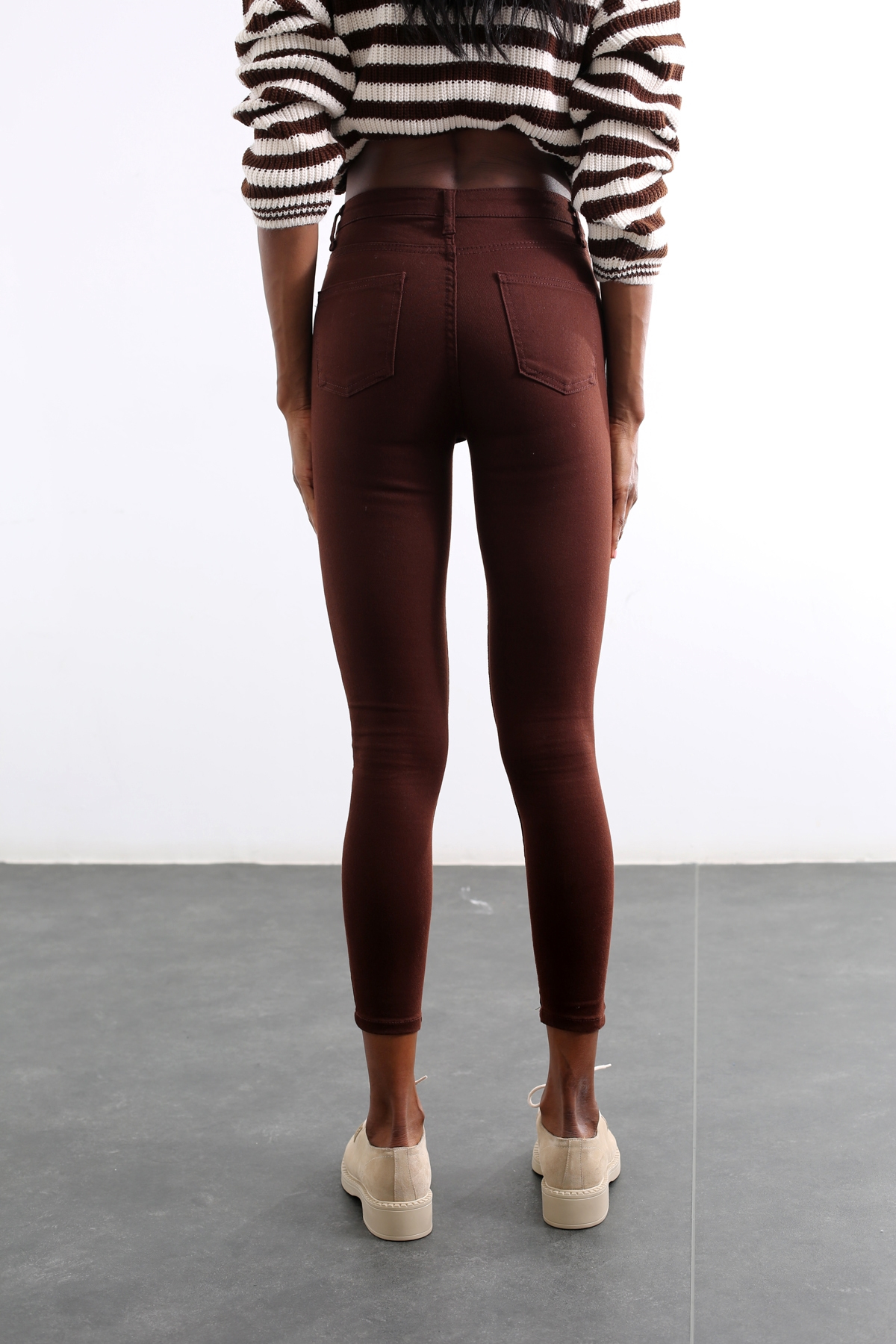 Acı Kahve Yüksek Bel Skinny Jean 2004