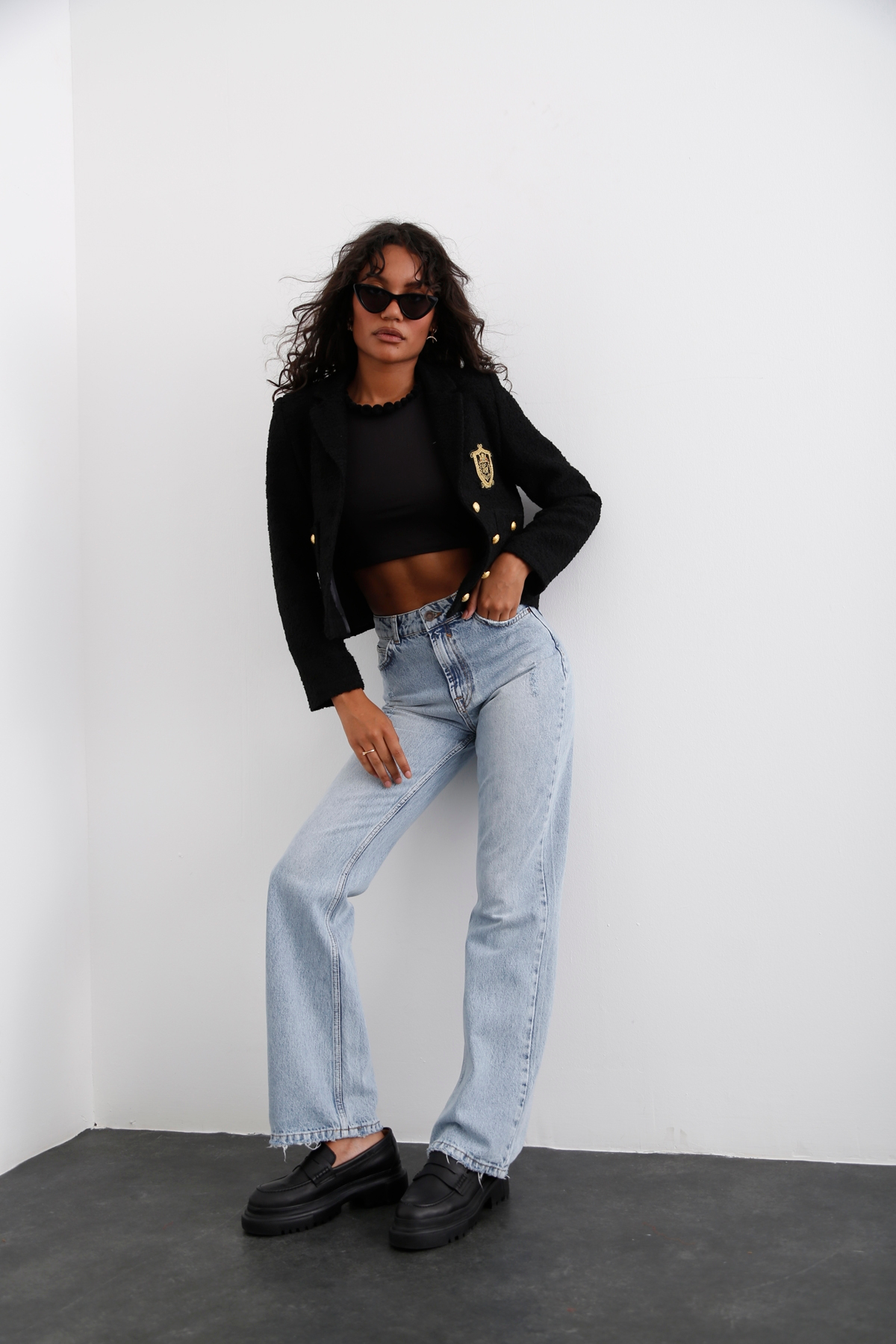 Açık Mavi Yüksek Bel Straight Fit Jean 21396