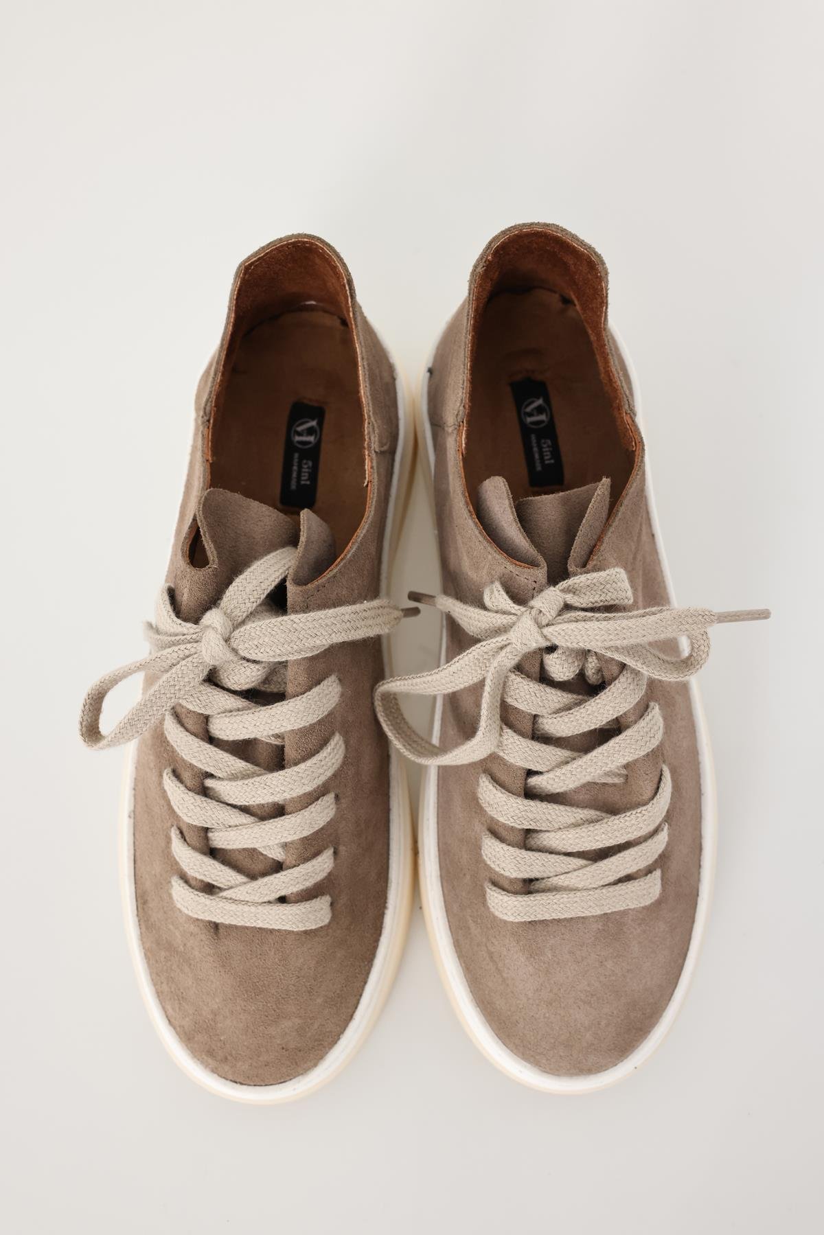 Açık Vizon Deri Sneaker 25210