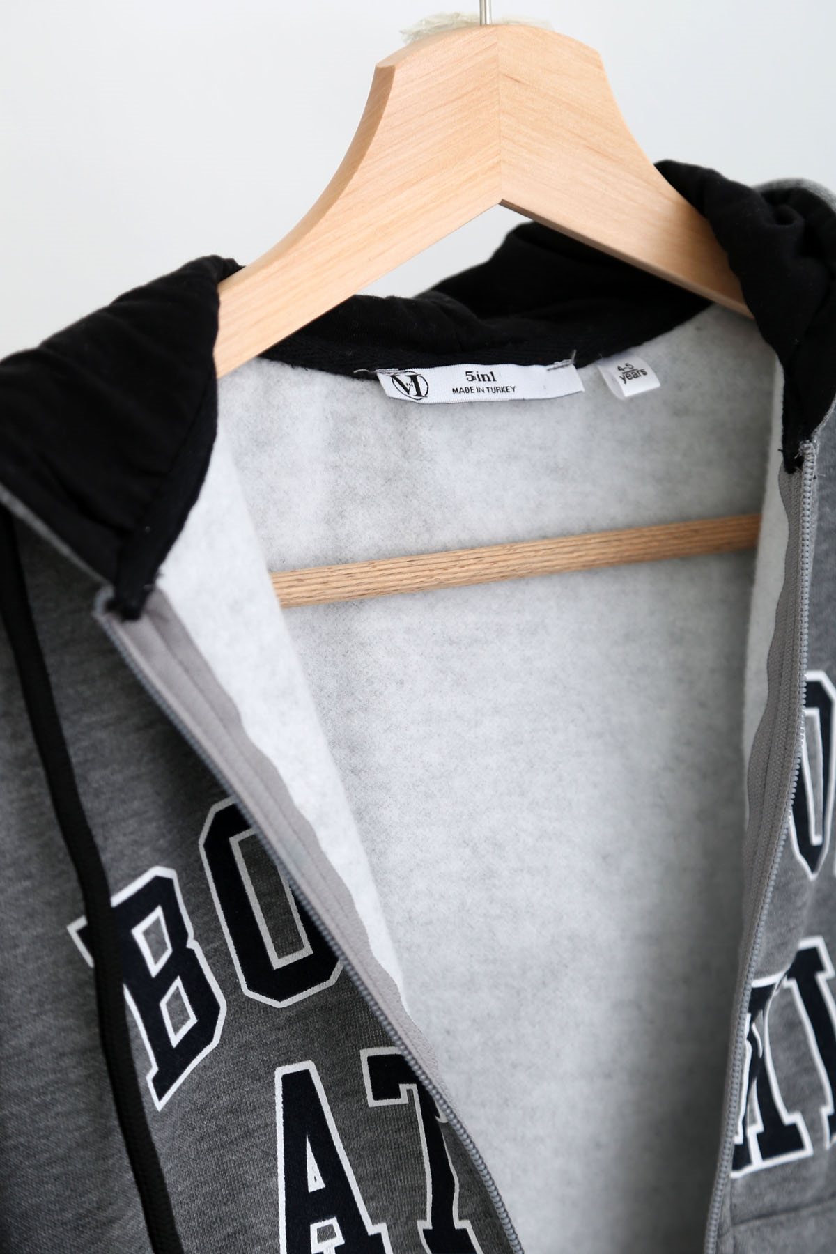 Antrasit Fermuarlı Boston Çocuk Sweatshirt 