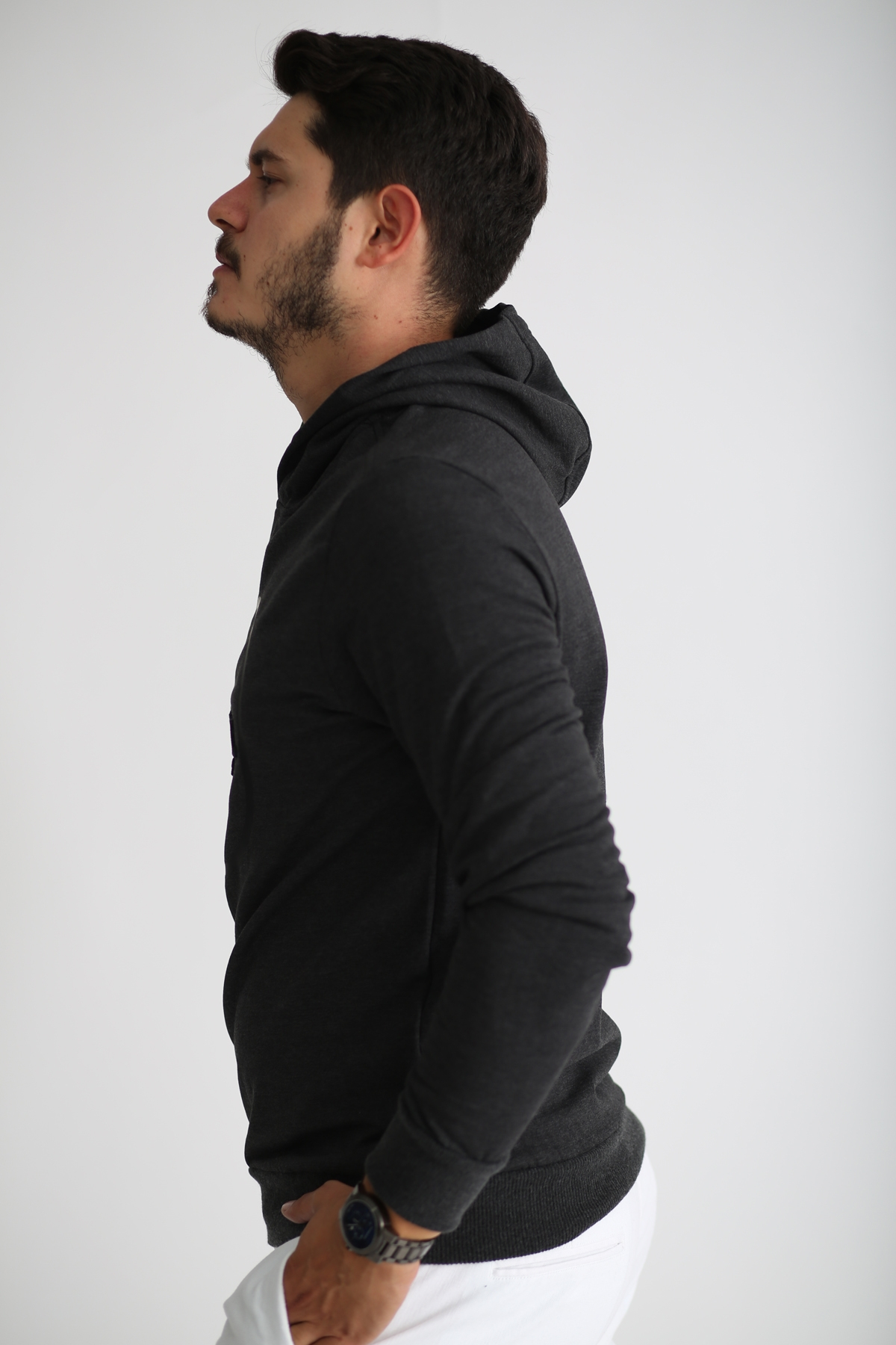 Antrasit Nautıcal Baskılı Sweatshirt SW-1001