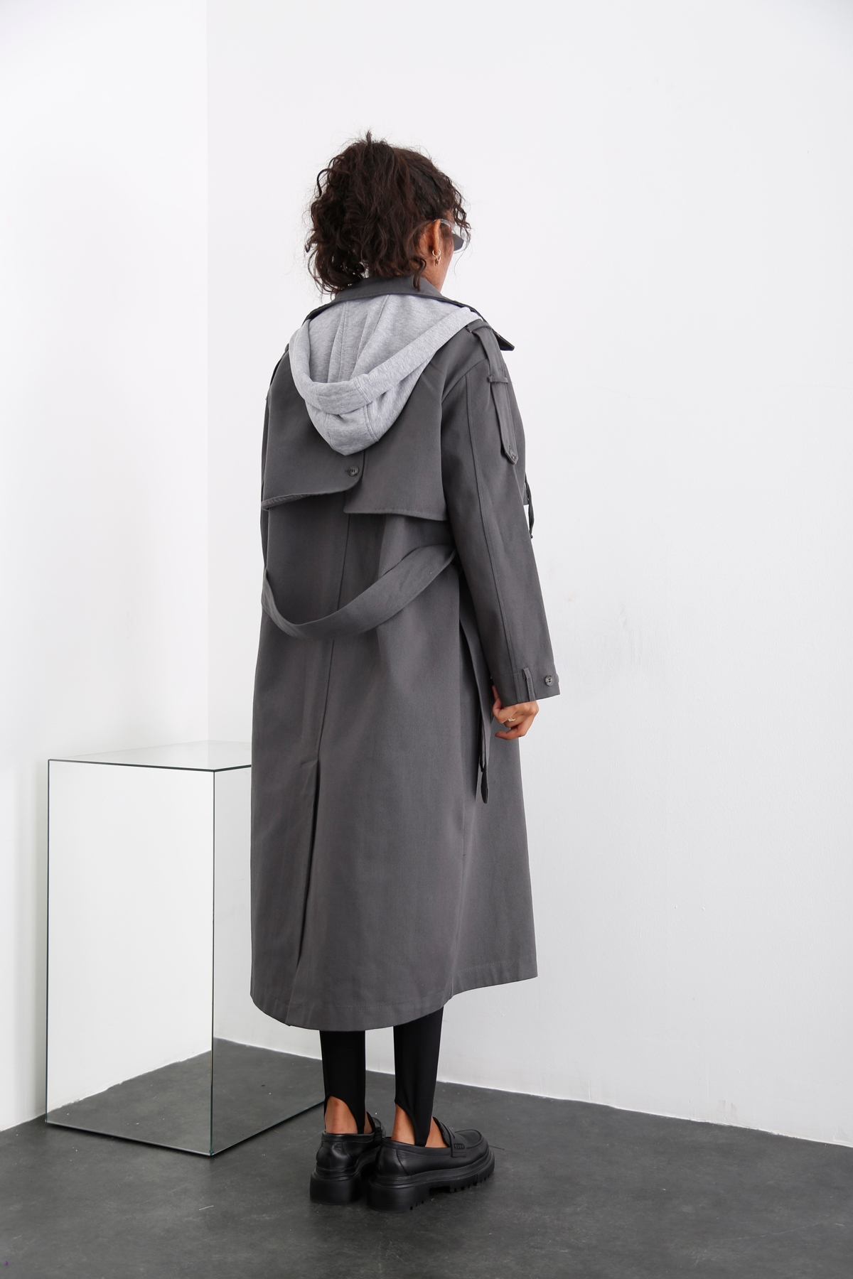 Antrasit Rüzgarlıklı Trenchcoat 54053