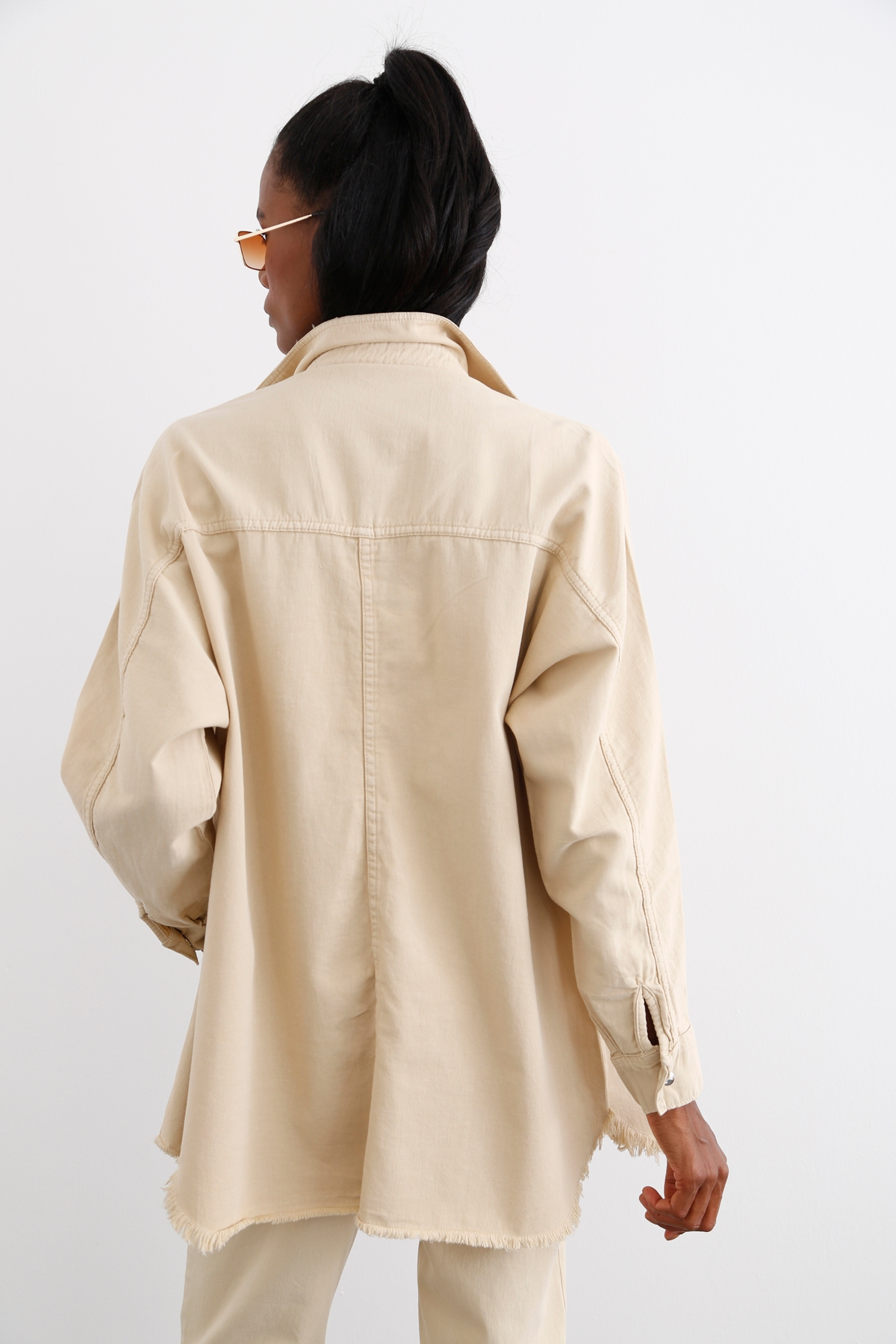 Bej Kapak Cepli Gabardin Ceket 00315
