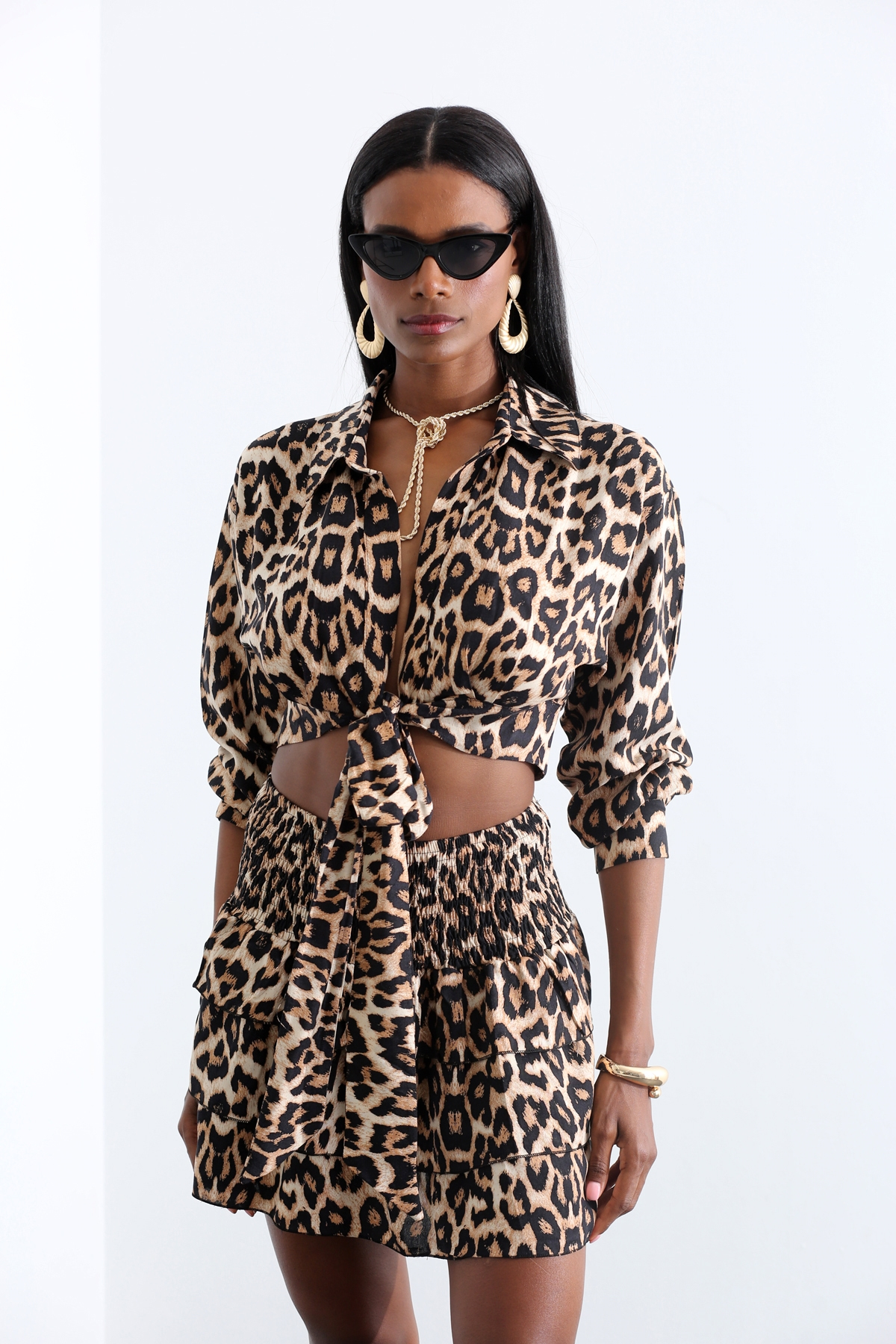Bej Leopar Desen Etek Takım 982100