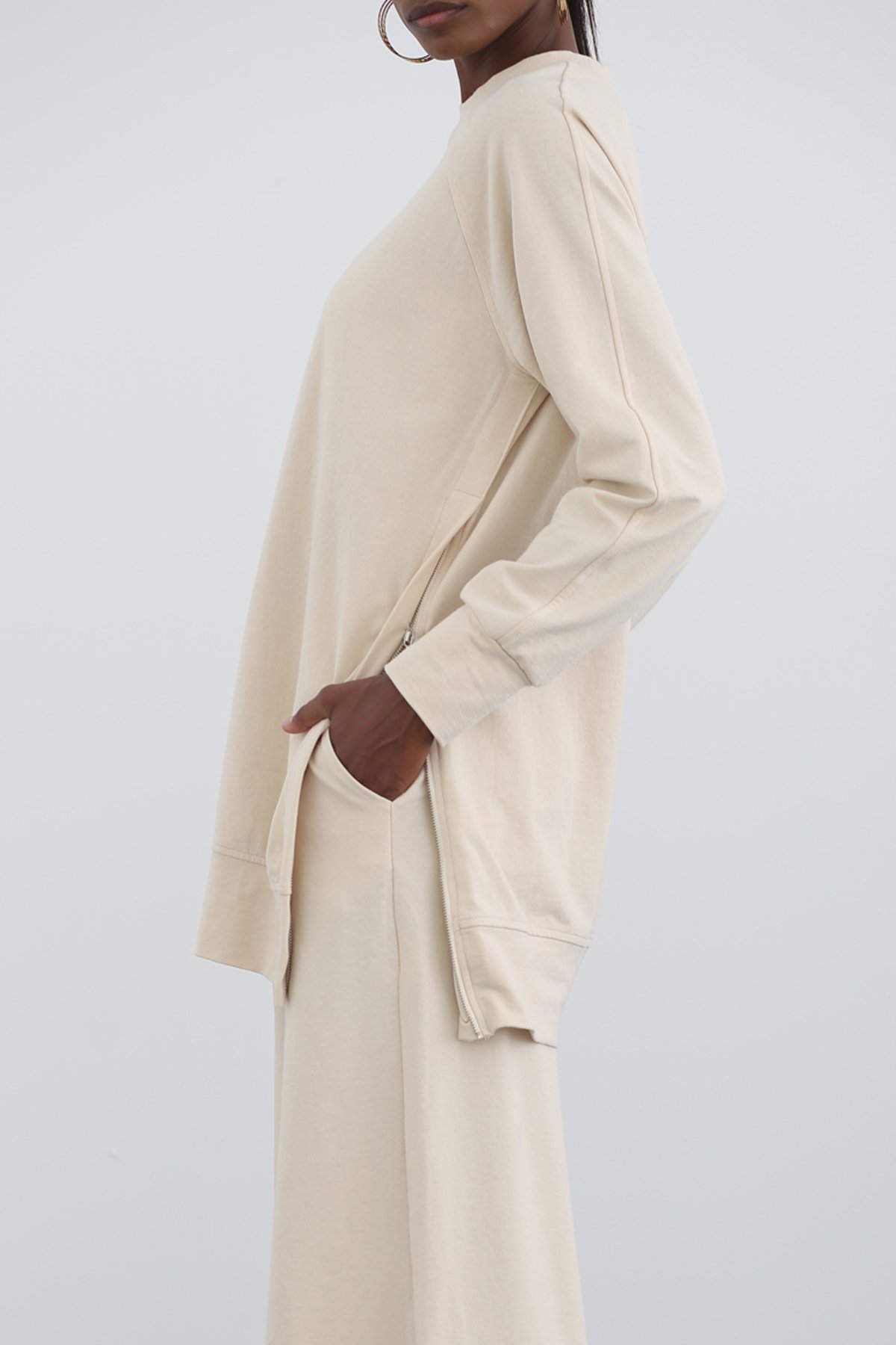 Bej Oversize Sweatshirt 1315