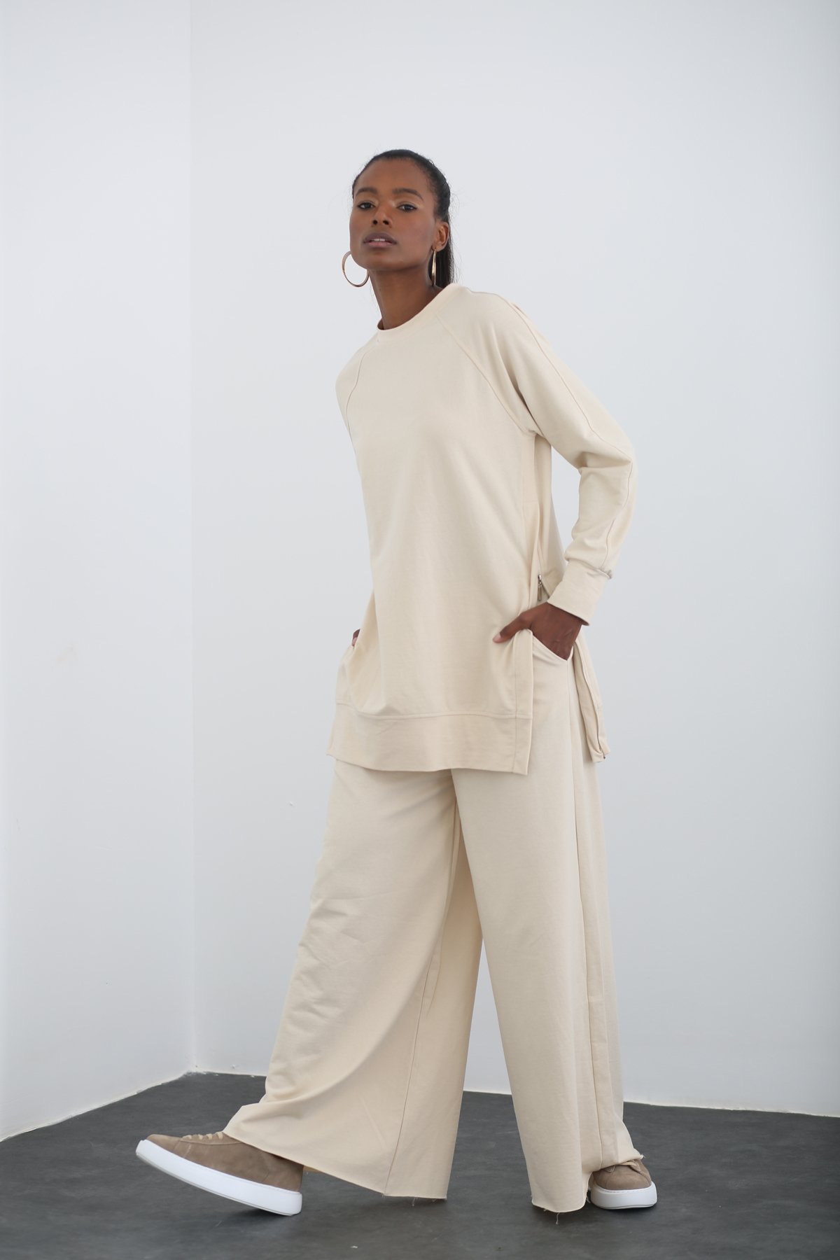 Bej Oversize Sweatshirt 1315