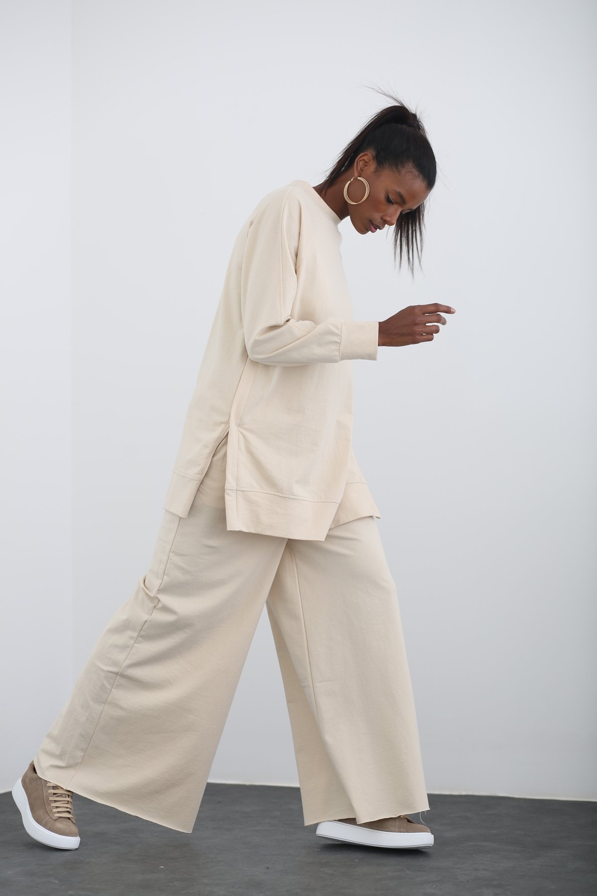 Bej Oversize Sweatshirt 1315