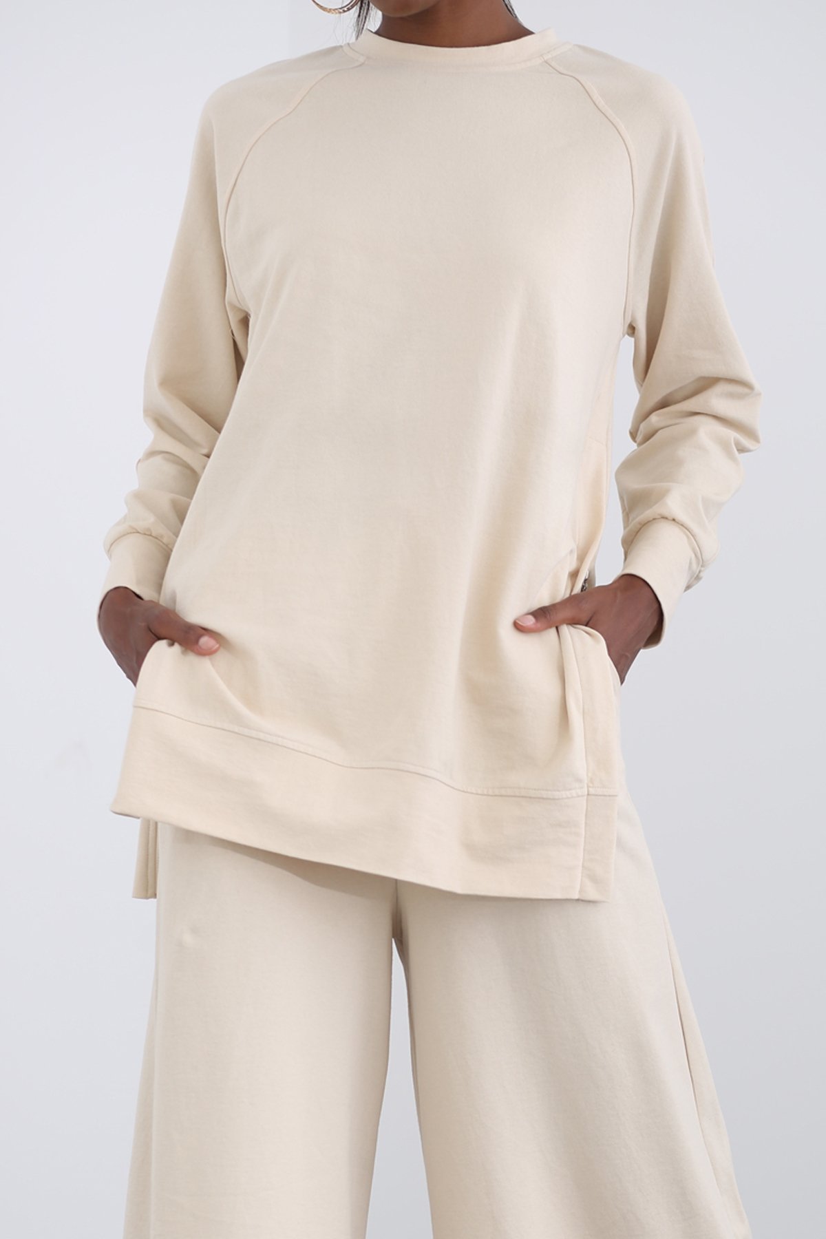 Bej Oversize Sweatshirt 1315