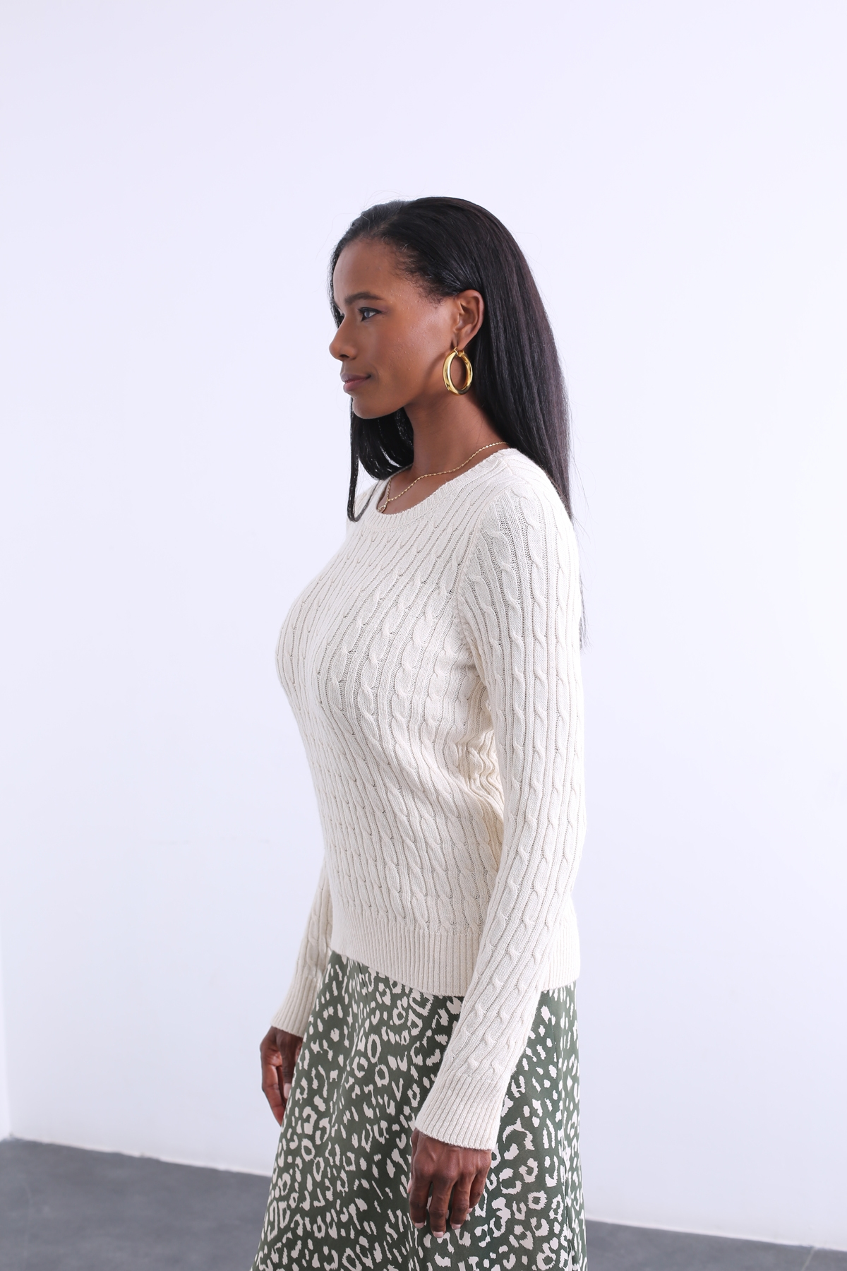 Bej Saç Örgülü Kazak 