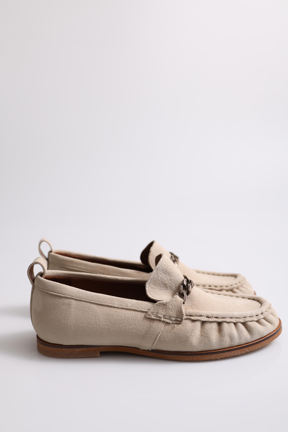 Bej Zincirli Loafer 23339