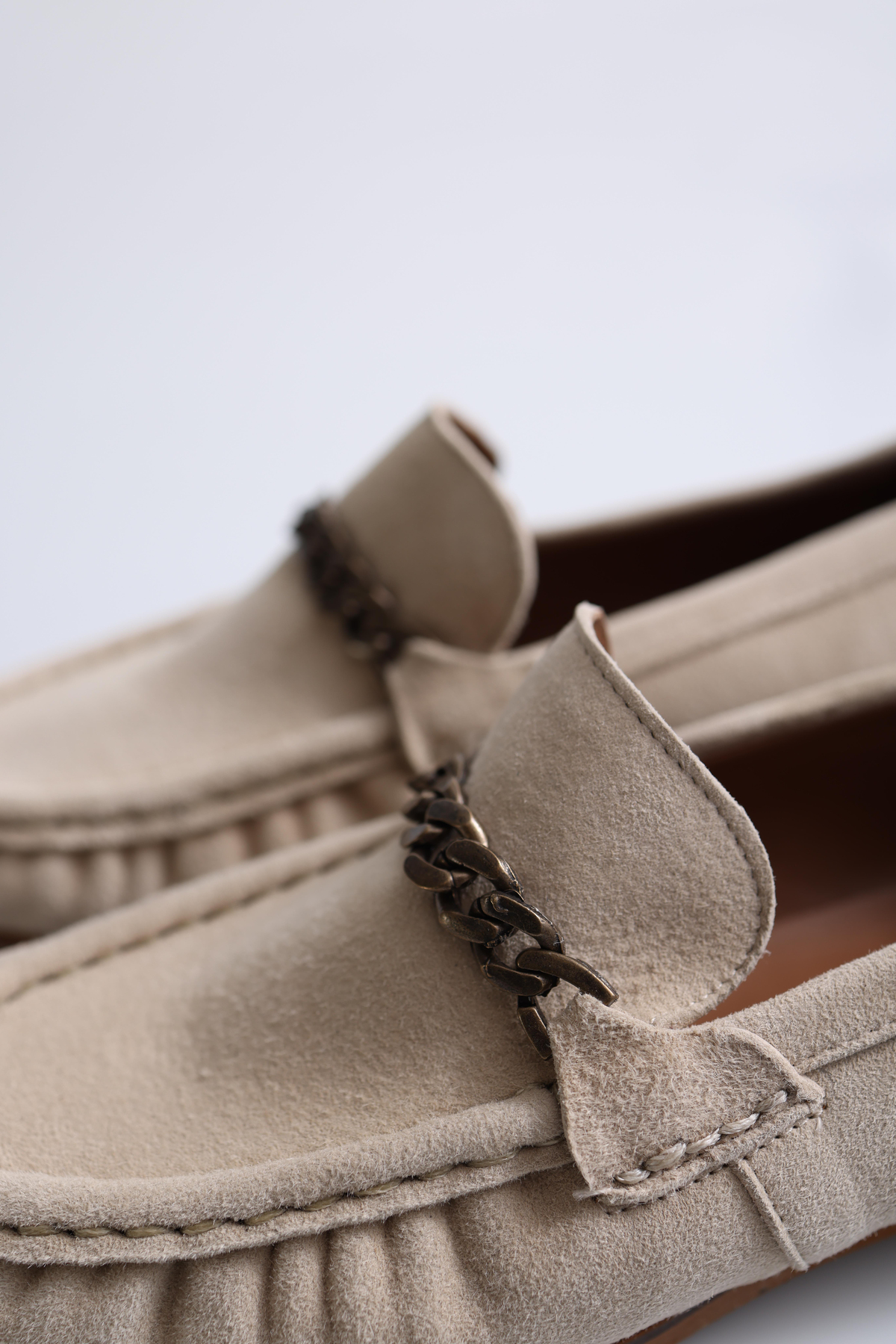 Bej Zincirli Loafer 23339