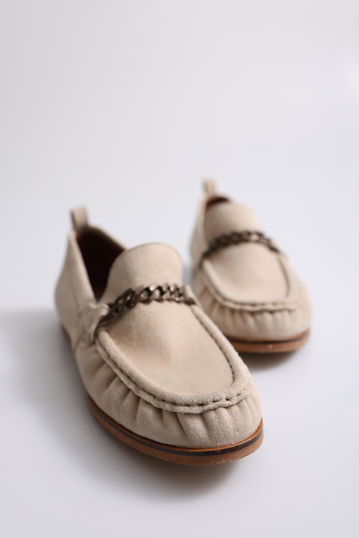 Bej Zincirli Loafer 23339