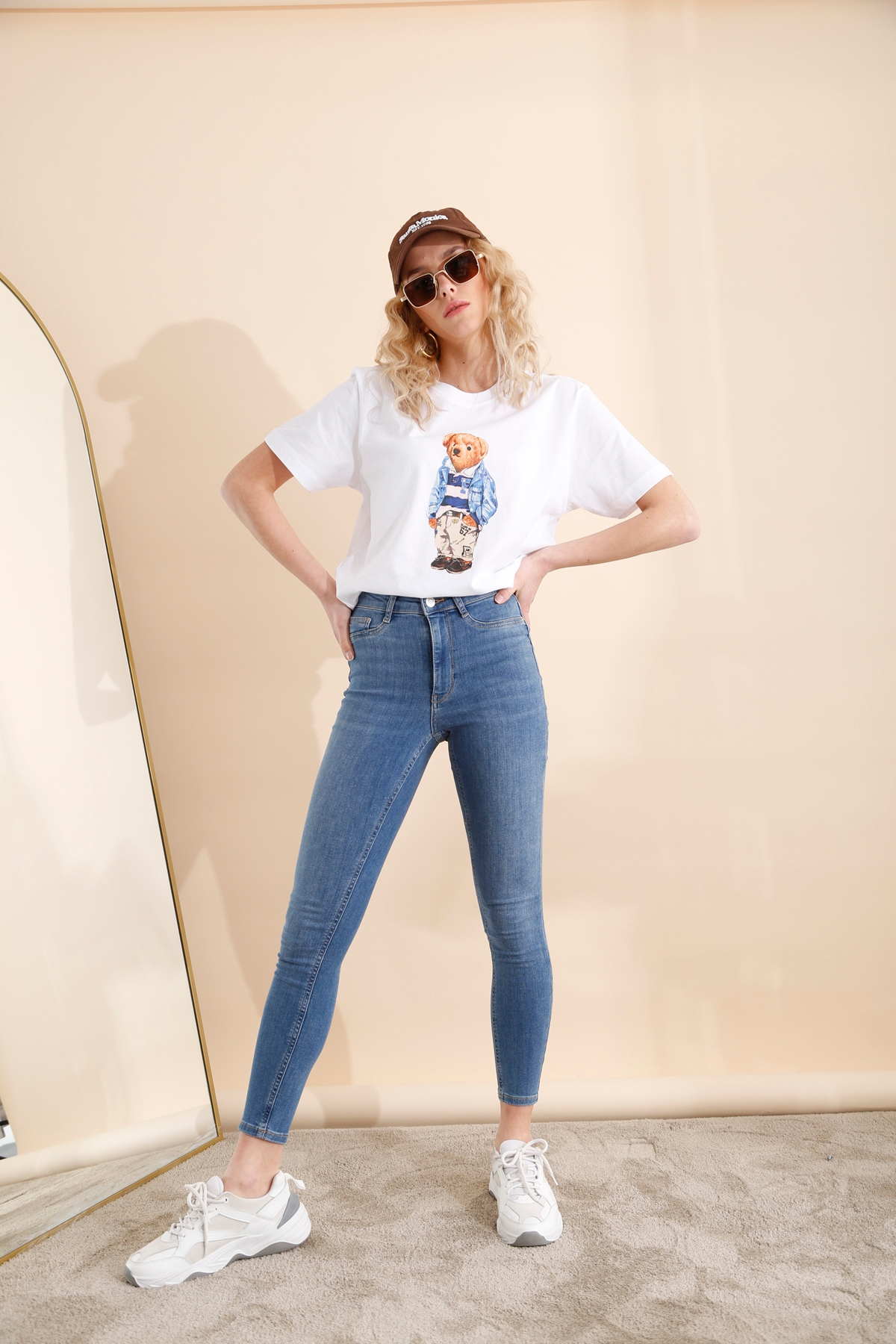 Beyaz Ayıcık Baskılı Tshirt-4 210026