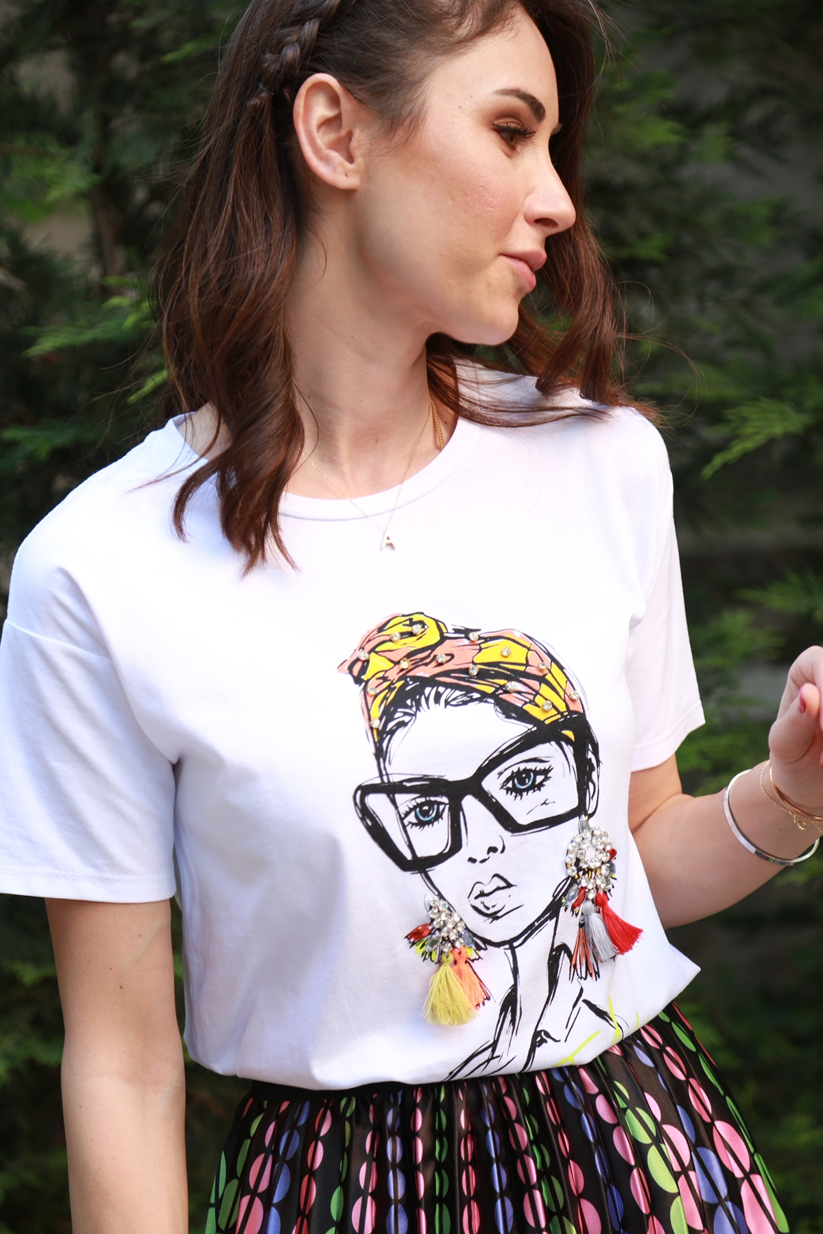 Beyaz Bandanalı Tshirt