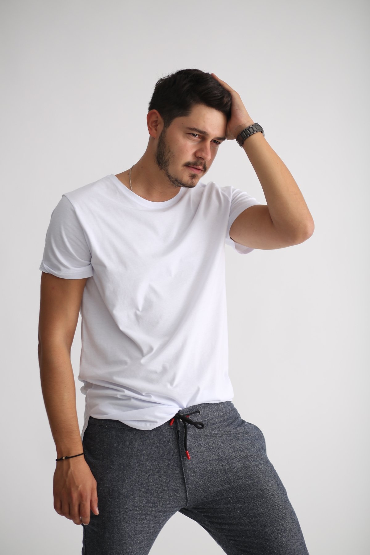 Beyaz Basic Tshirt Y-403