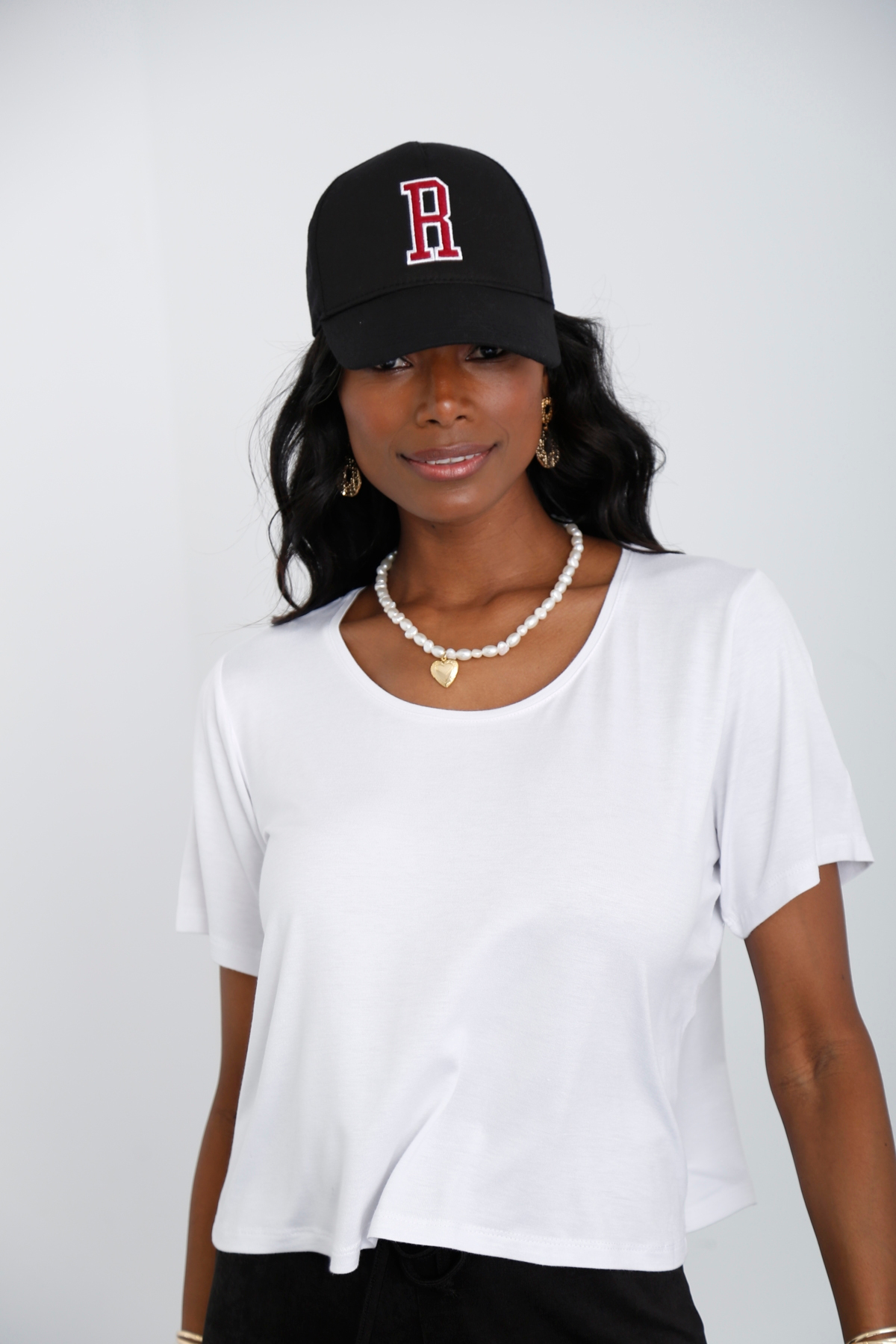 Beyaz Kısa Kol Basic Tshirt 0169