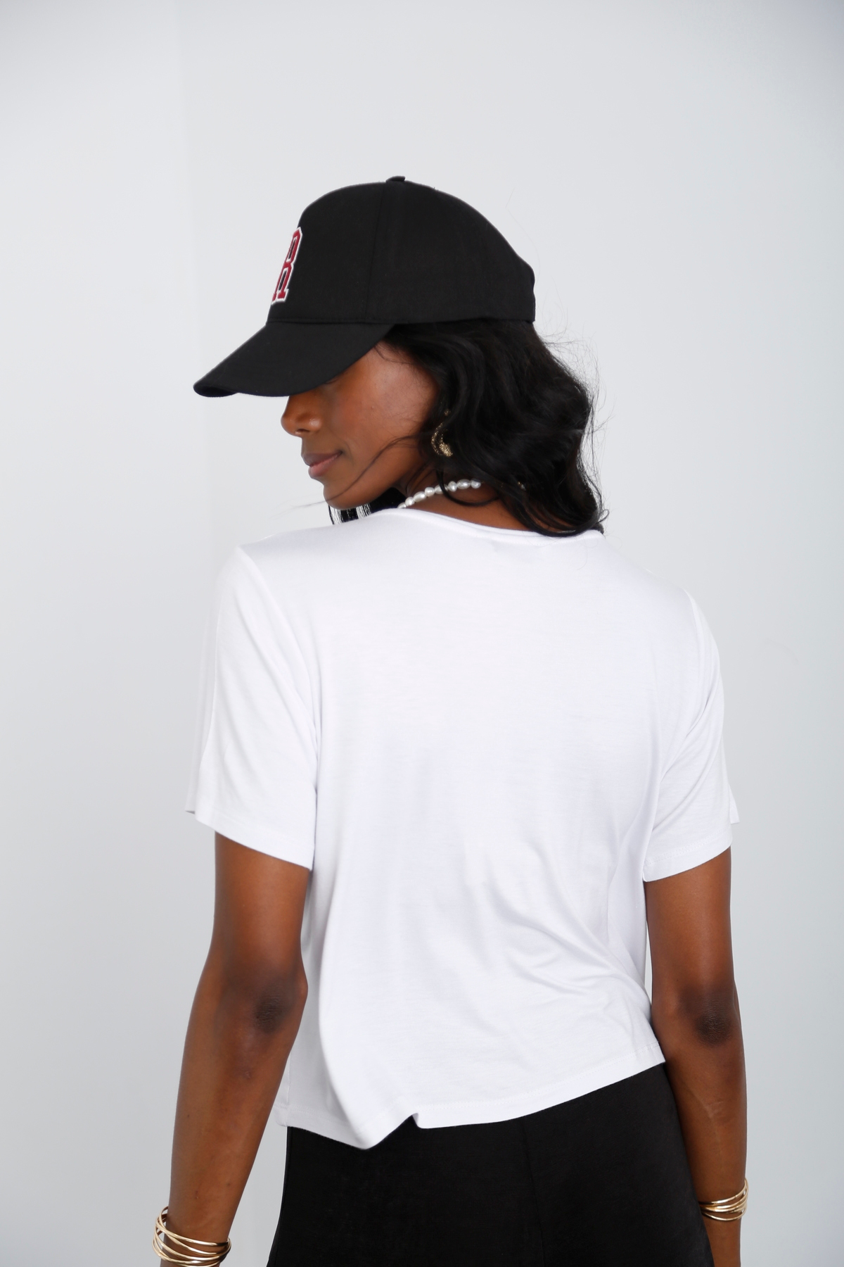 Beyaz Kısa Kol Basic Tshirt 0169