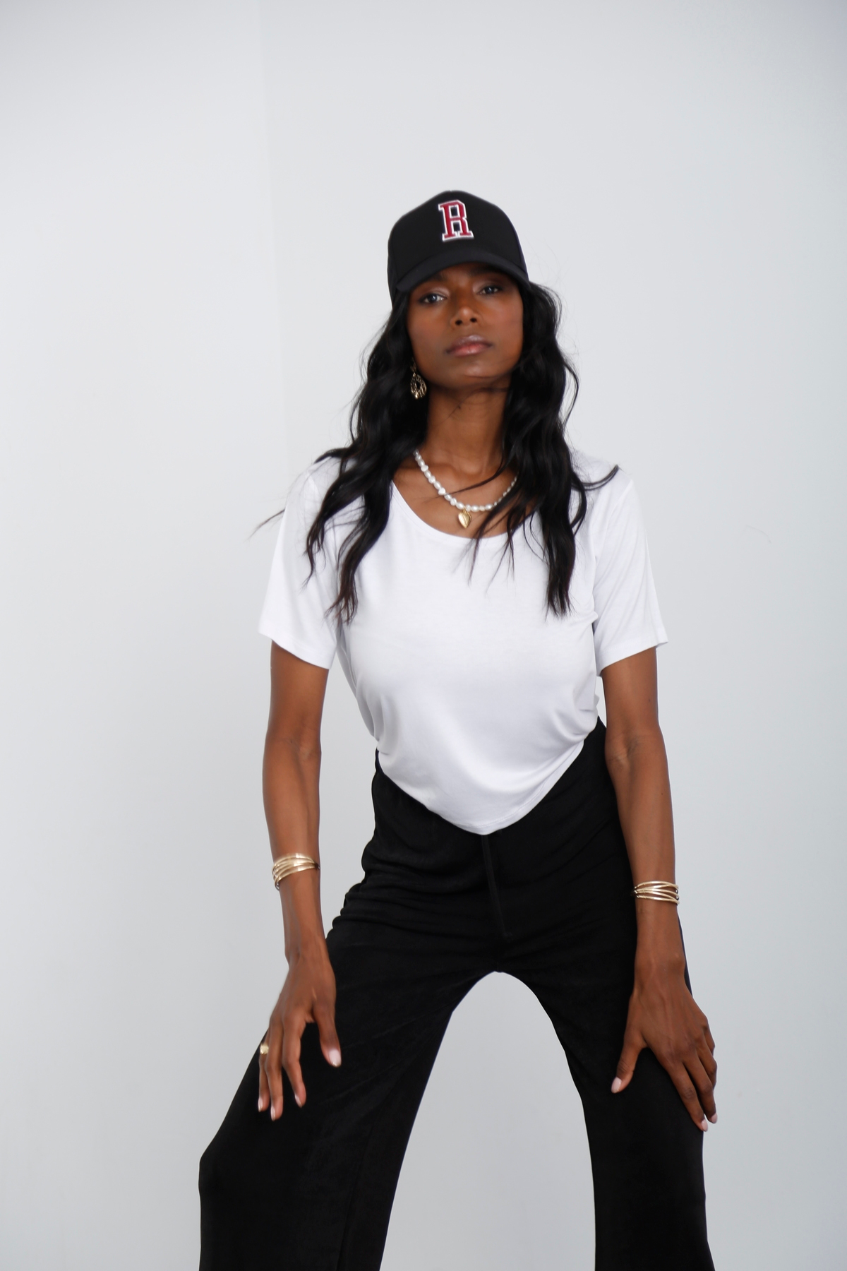 Beyaz Kısa Kol Basic Tshirt 0169