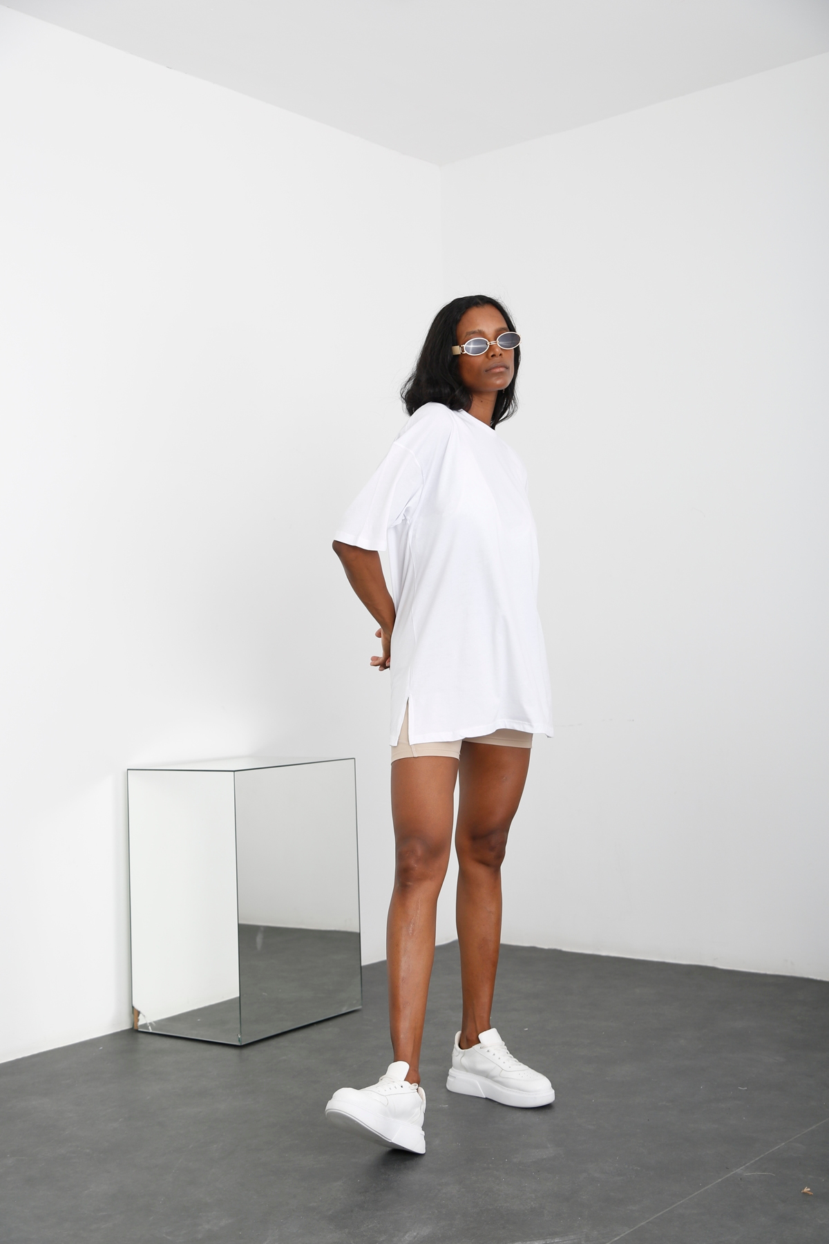 Beyaz Oversize Tshirt 3779