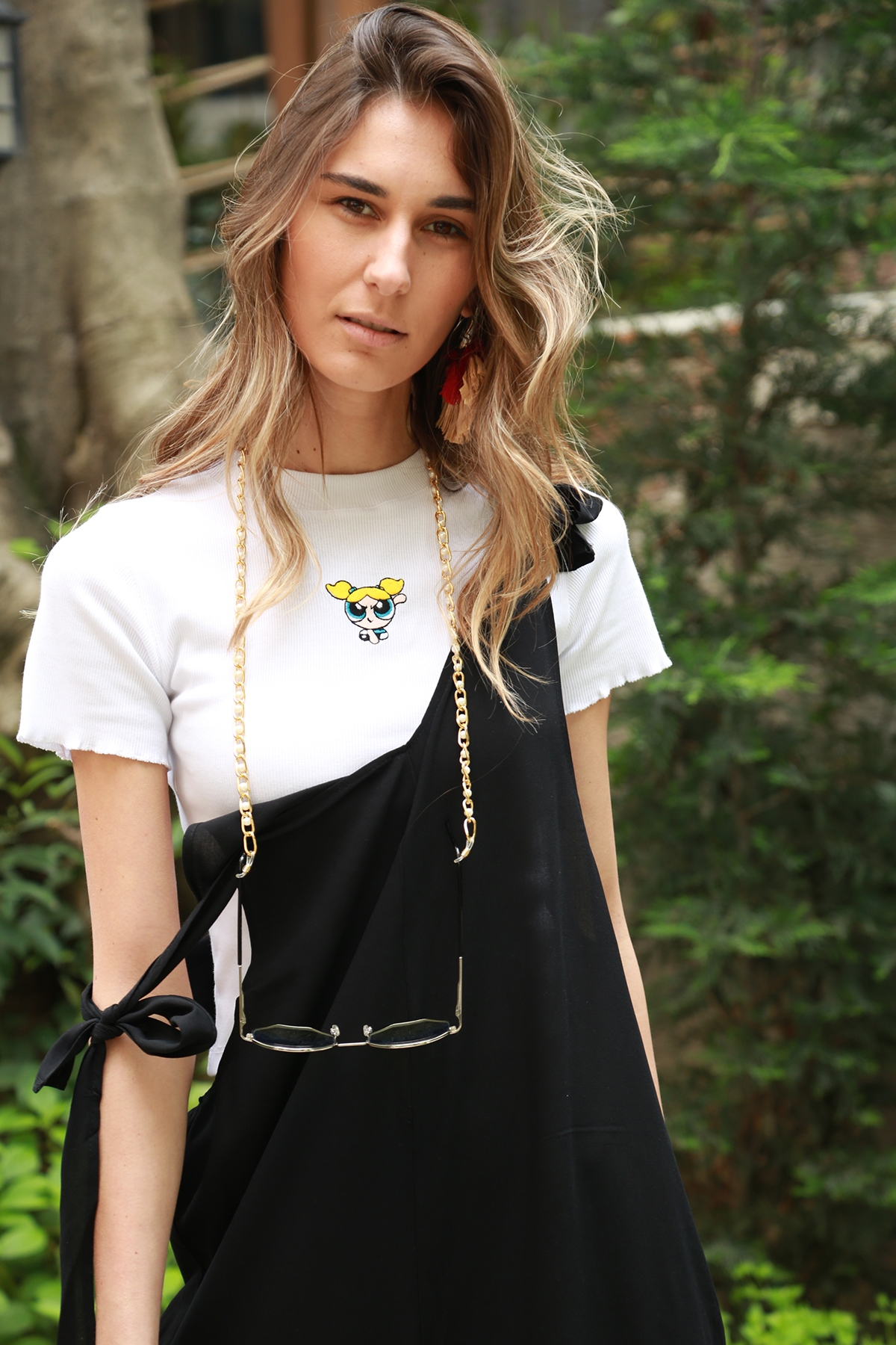 Beyaz Powerpuff Girls Nakışlı Tshirt