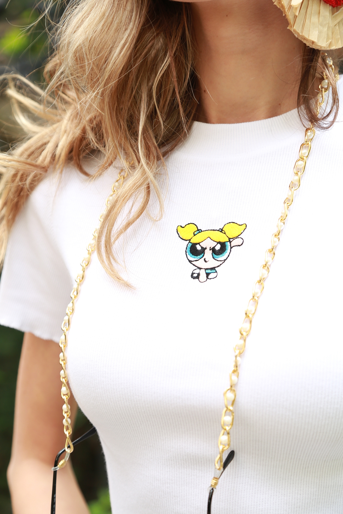 Beyaz Powerpuff Girls Nakışlı Tshirt
