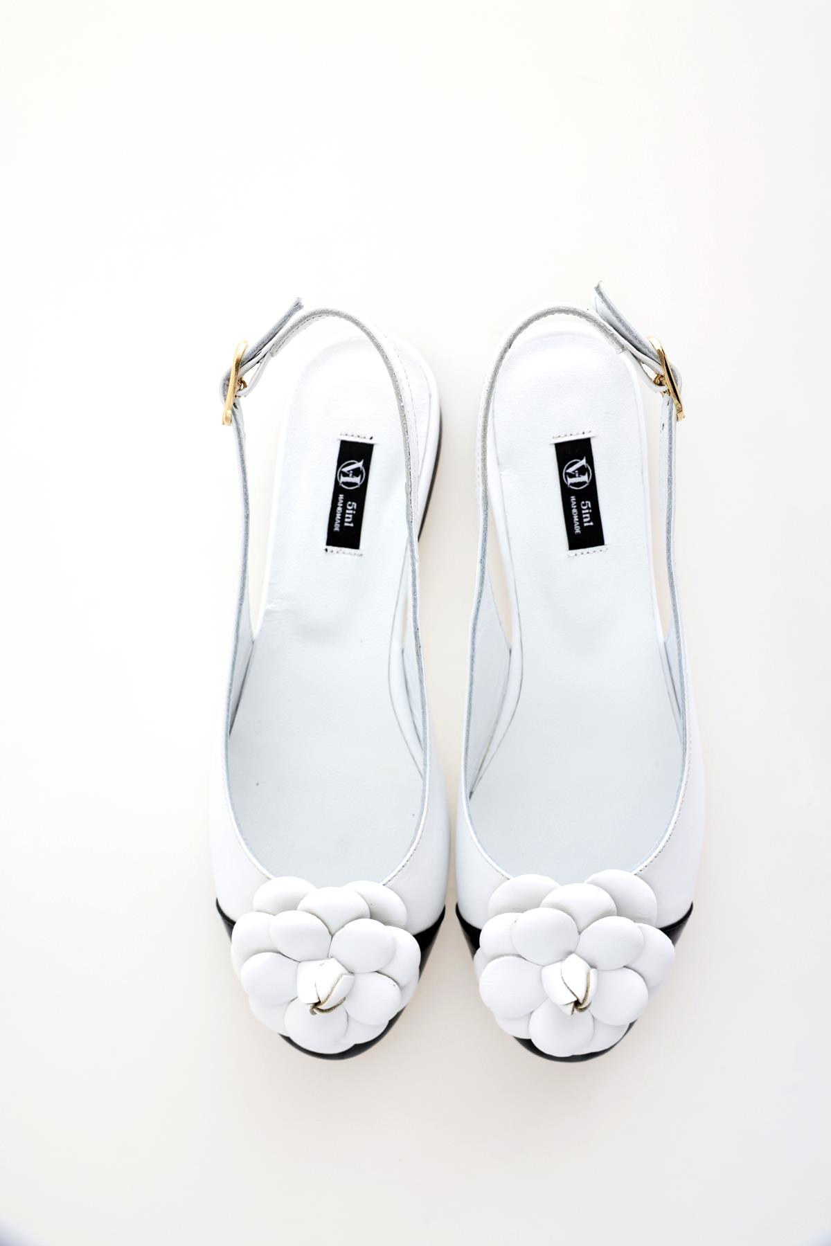 Beyaz Slingback Babet 209